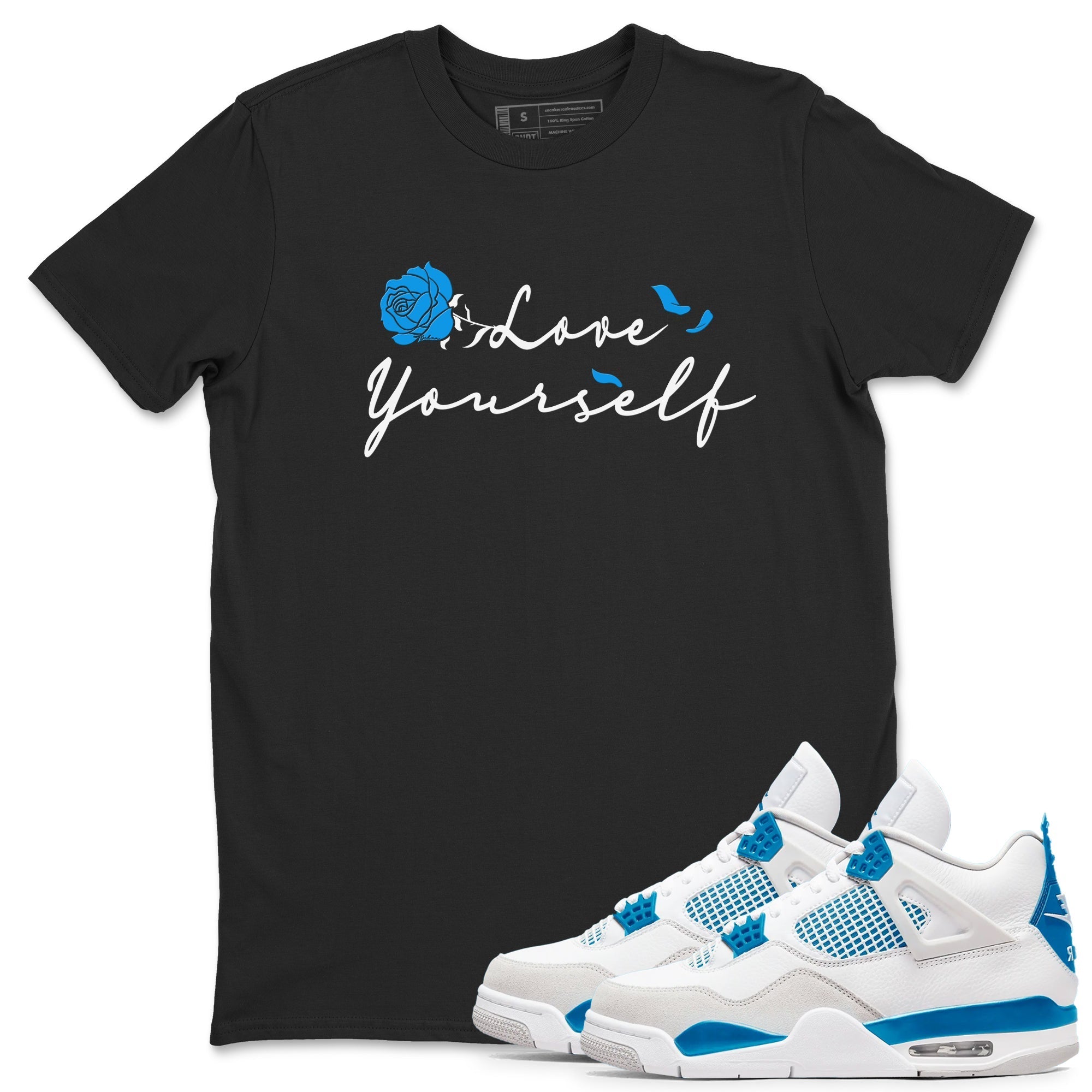Love Yourself snkmatch Tees - Air Jordan 4 Military Blue