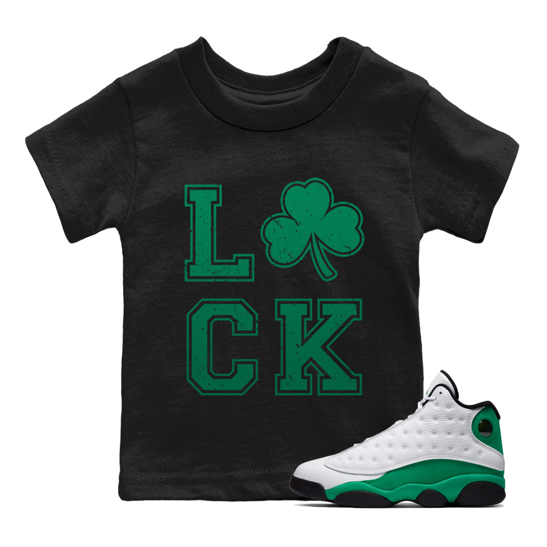 LUCK Kids Tops - Air Jordan 13 Lucky Green