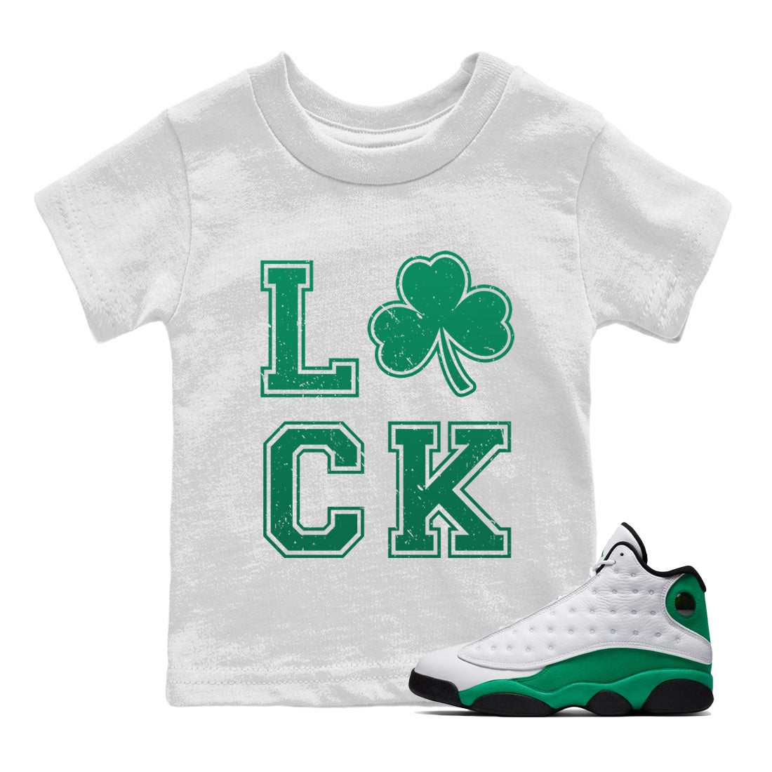 LUCK Kids Tops - Air Jordan 13 Lucky Green
