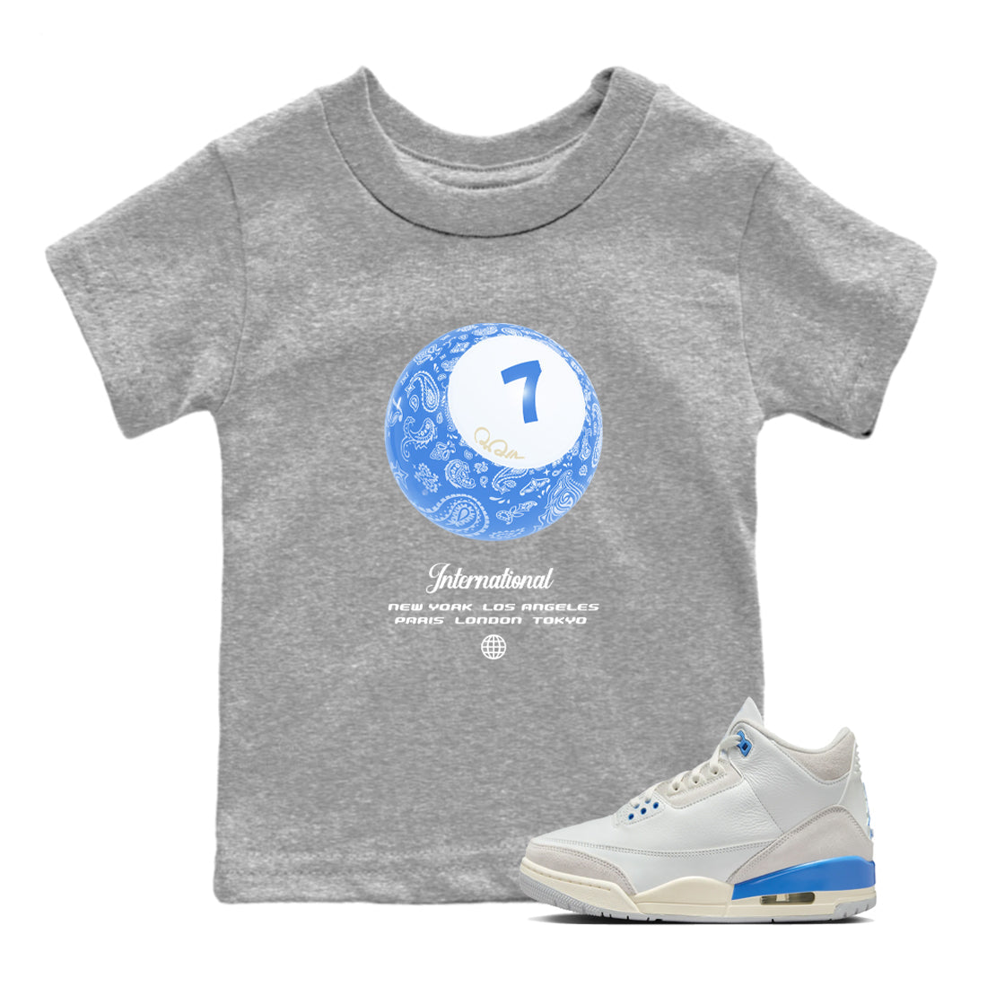 Lucky Ball snkmatch Tees Kids - Air Jordan 3 Lucky Shorts