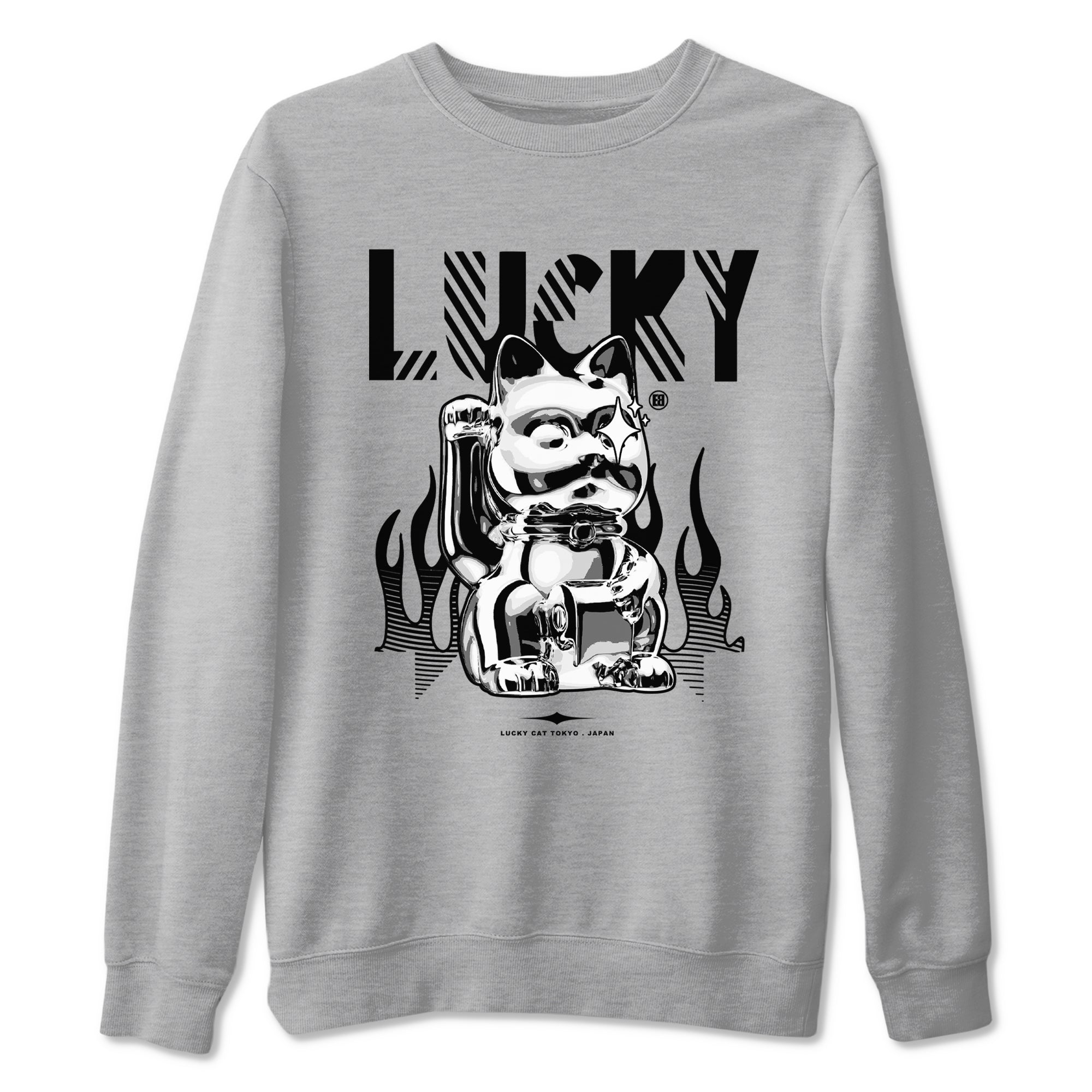 Lucky Cat snkmatch Tees - Air Jordan 4 White Thunder