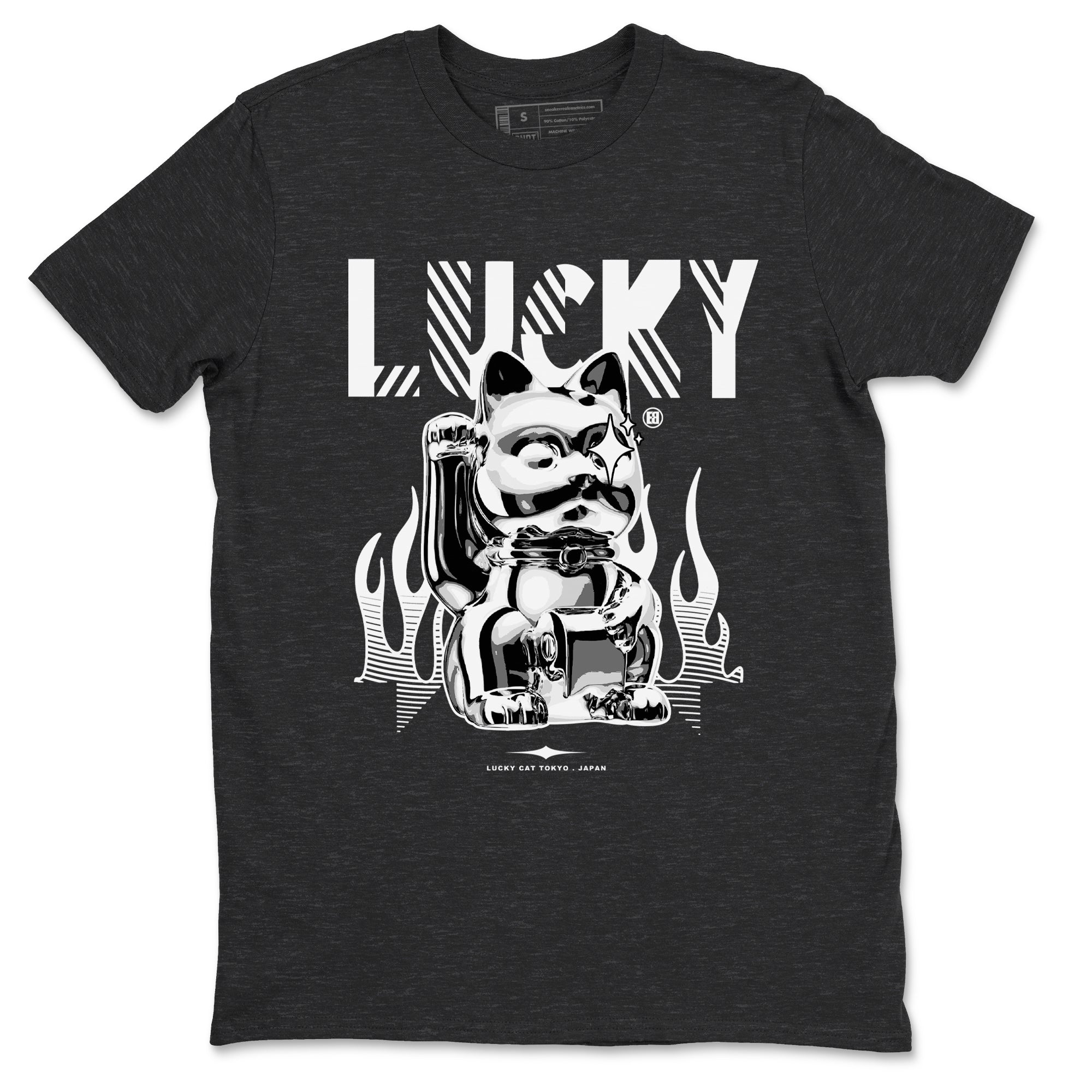 Lucky Cat snkmatch Tees - Air Jordan 4 White Thunder