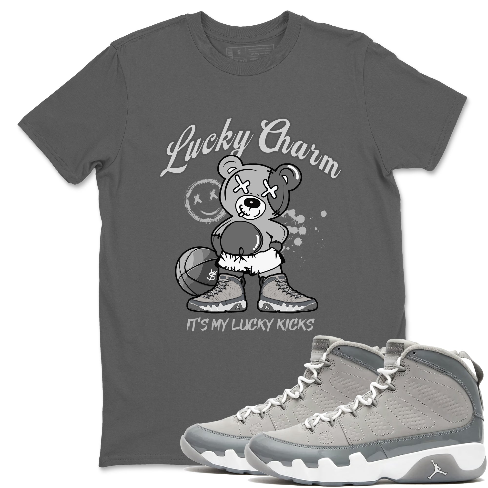 Lucky Charm snkmatch Tees - Air Jordan 9 Cool Grey