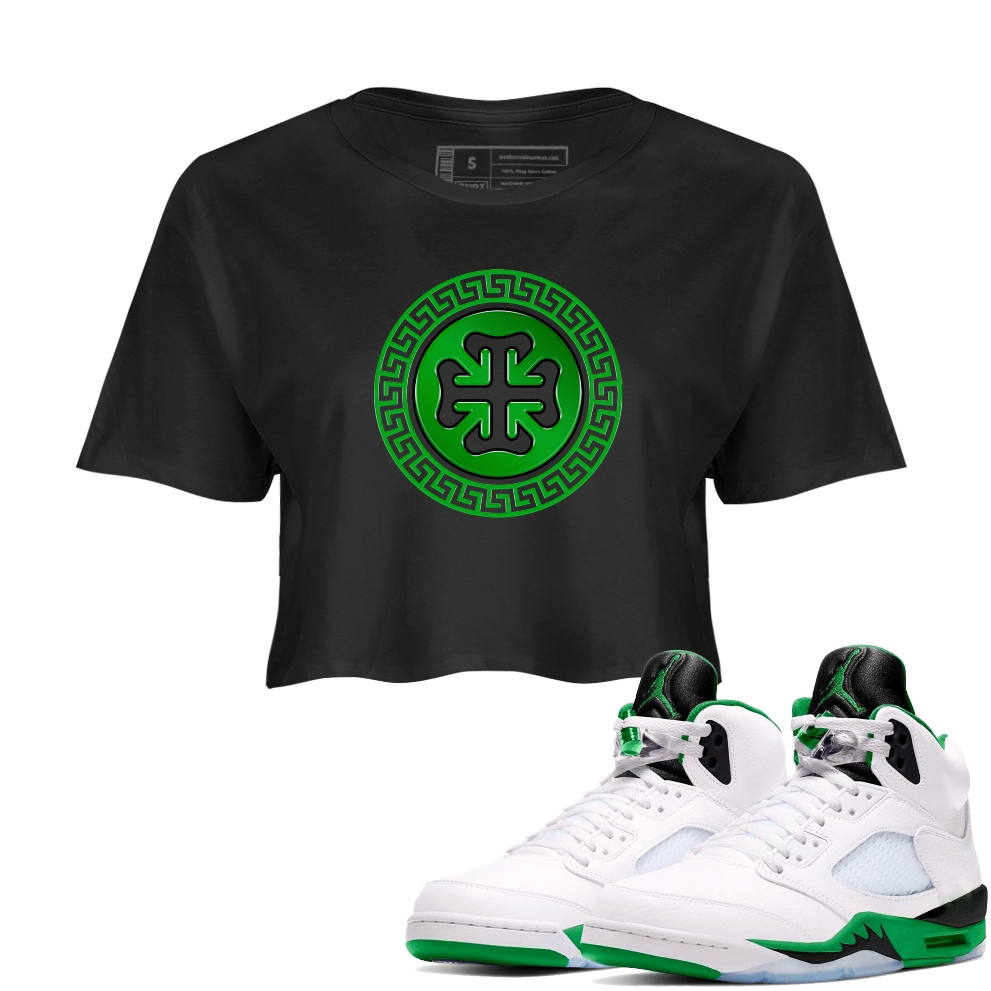 Lucky Emblem snkmatch Women's Top - Air Jordan 5 Lucky Green