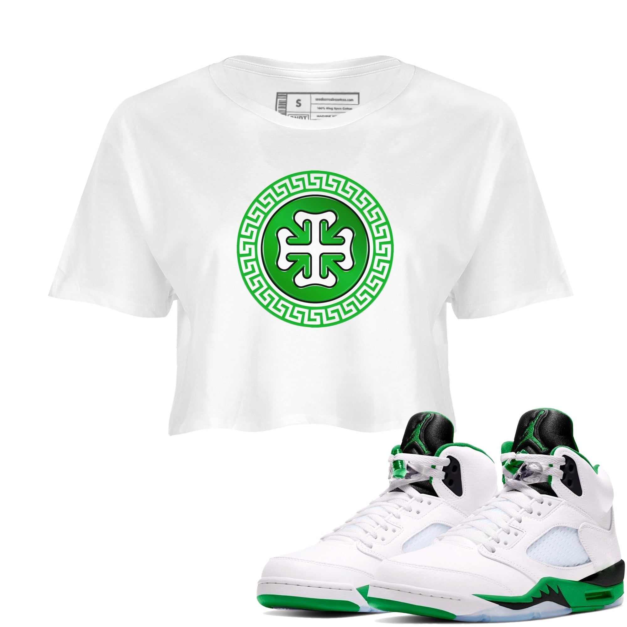 Lucky Emblem snkmatch Women's Top - Air Jordan 5 Lucky Green