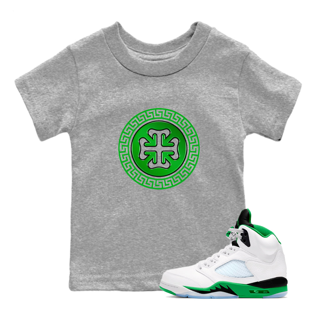 Lucky Emblem snkmatch Tee Kids - Air Jordan 5 Lucky Green