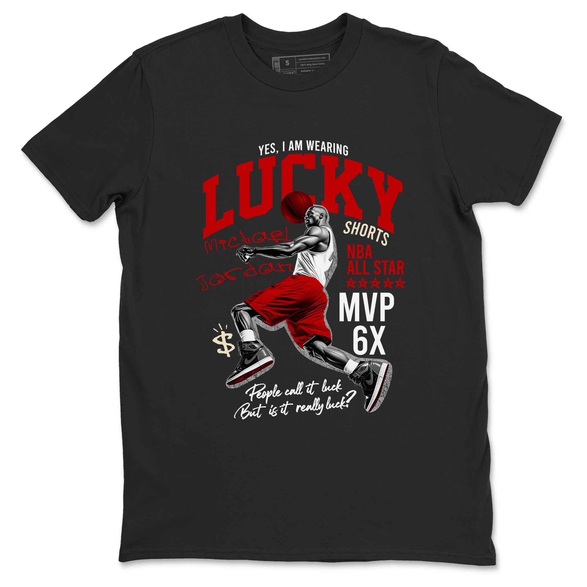 Lucky Player snkmatch Tees - Air Jordan 1 Black Toe