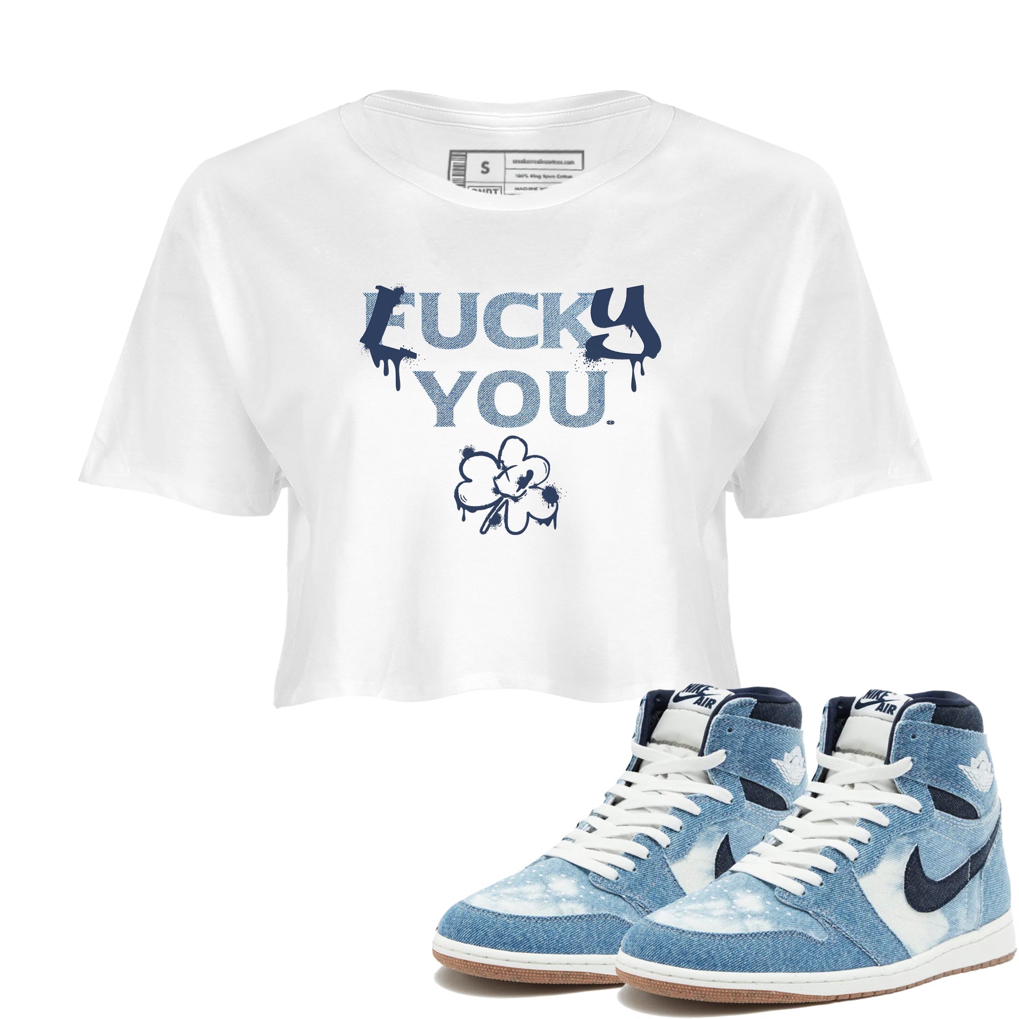 Lucky You snkmatch Women's Top - Air Jordan 1 Denim 2024