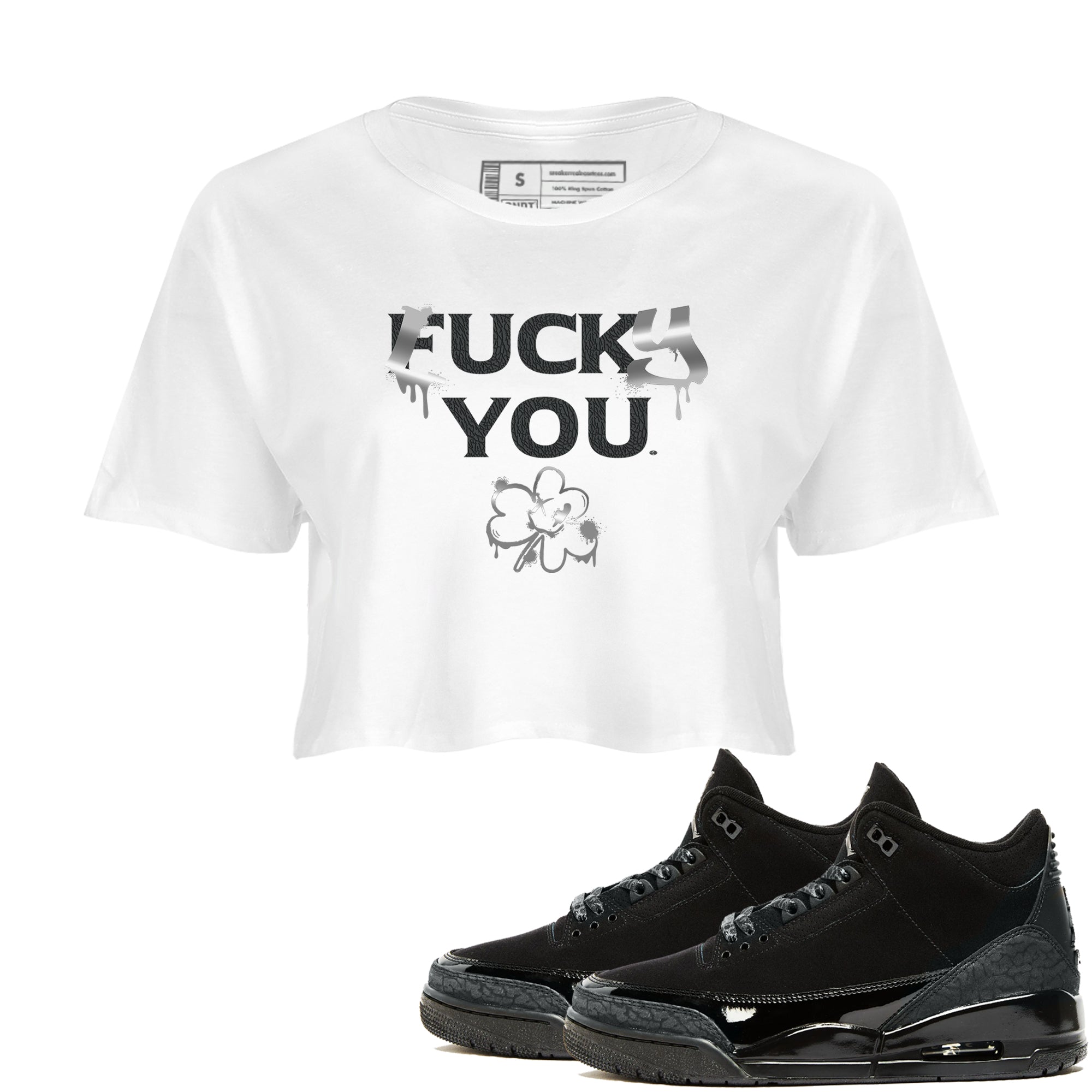 Lucky You snkmatch Women's Top - Air Jordan 3 Black Cat