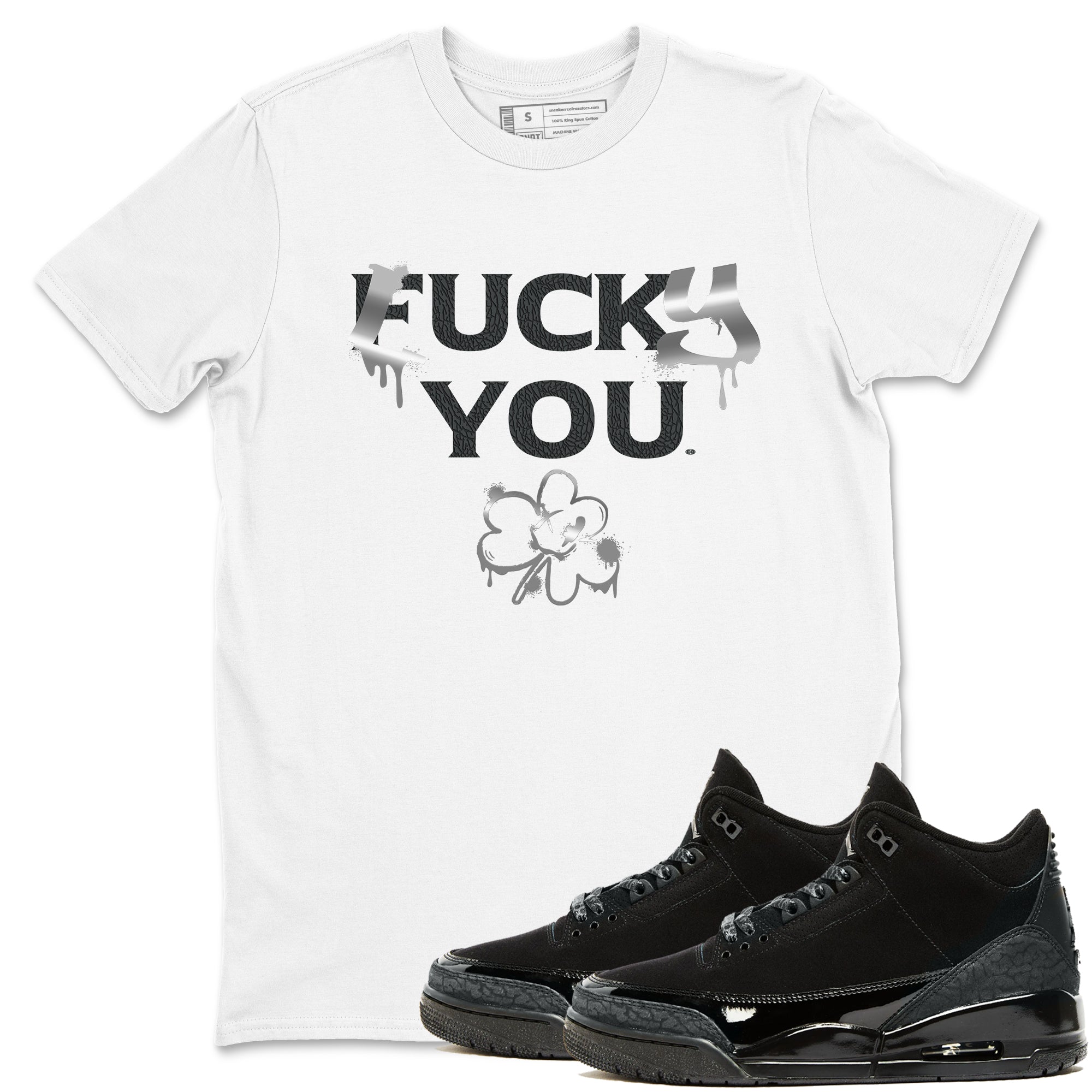 Lucky You snkmatch Tees - Air Jordan 3 Black Cat