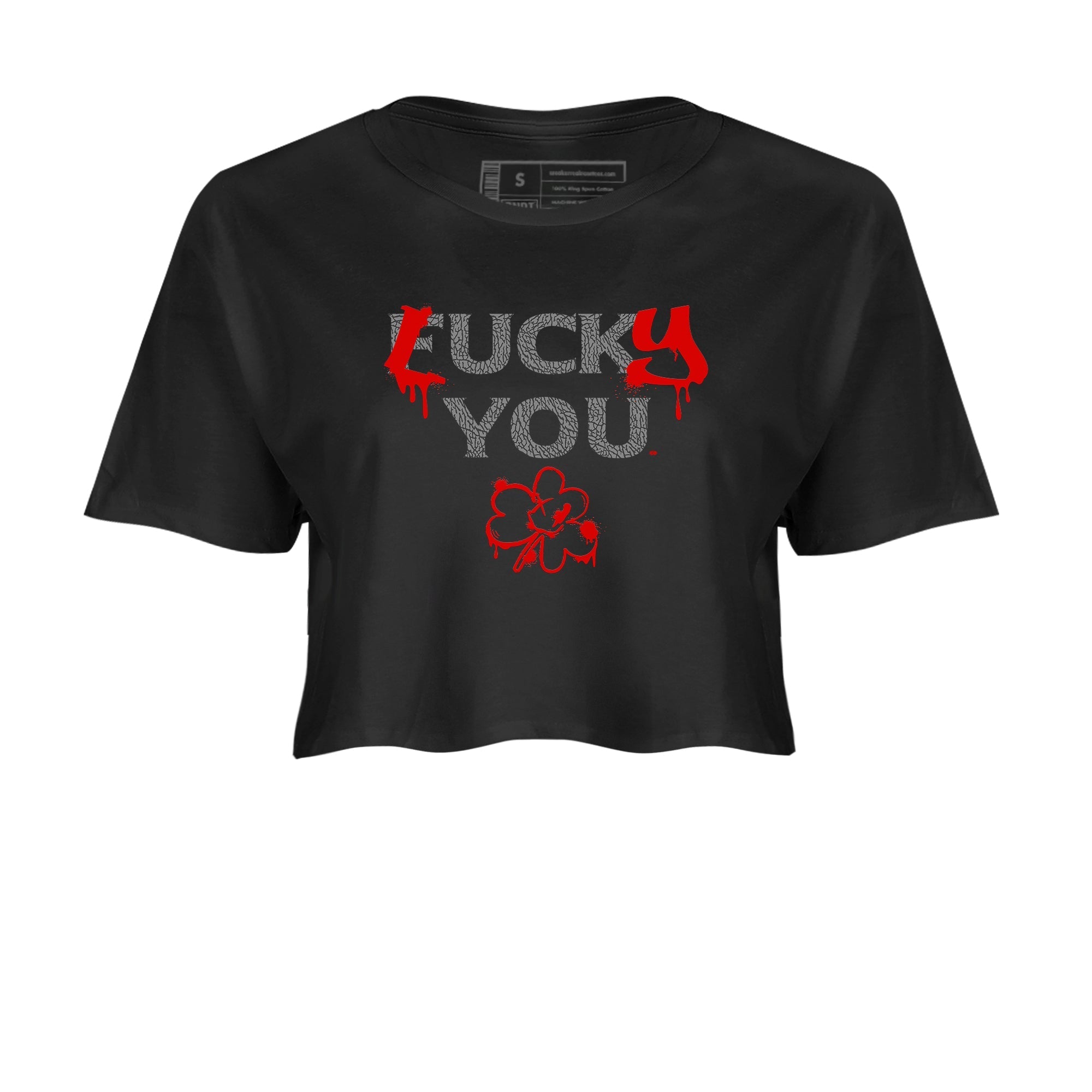 Lucky You snkmatch Women's Top - Air Jordan 3 Black Cement