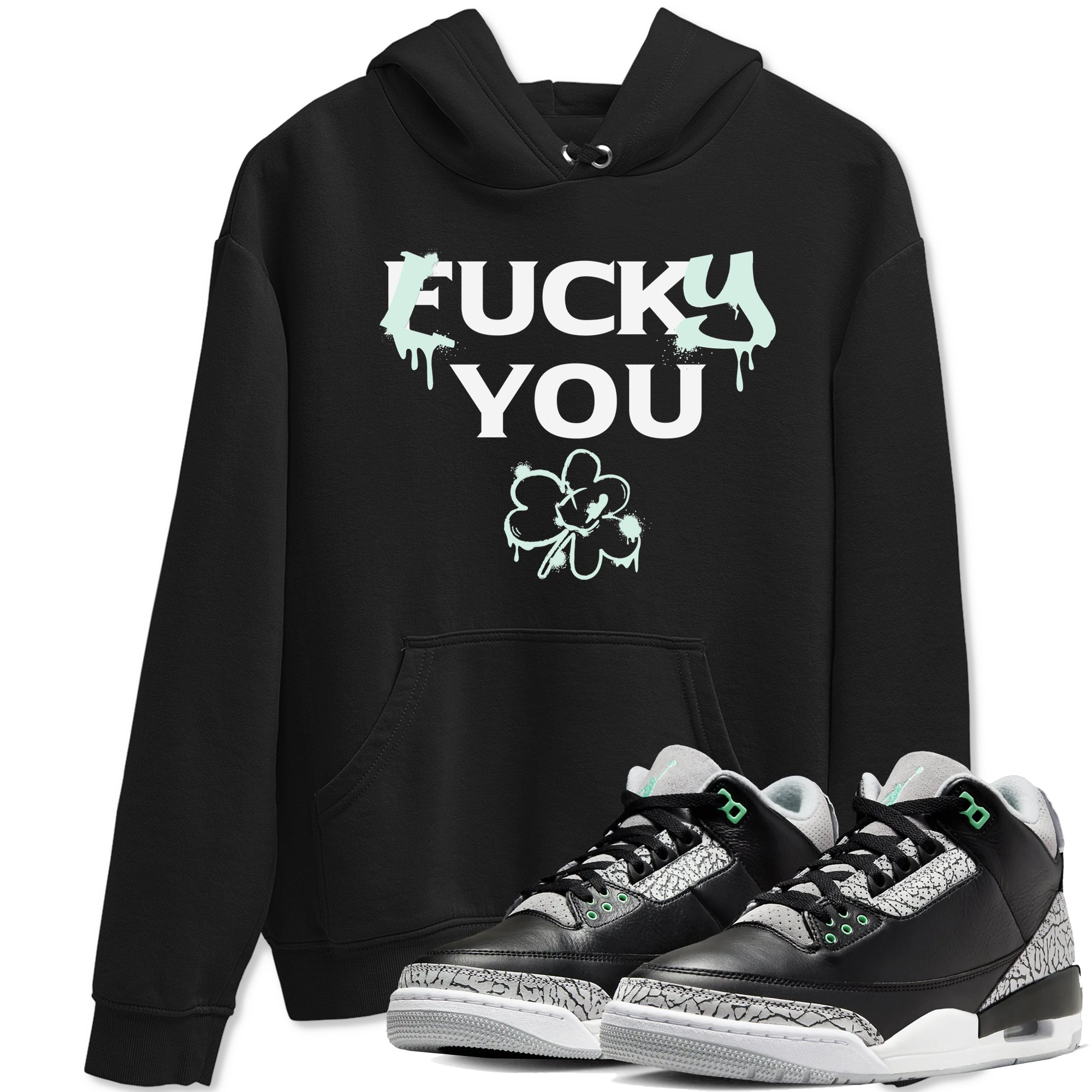 Lucky You snkmatch Tees - Air Jordan 3 Green Glow