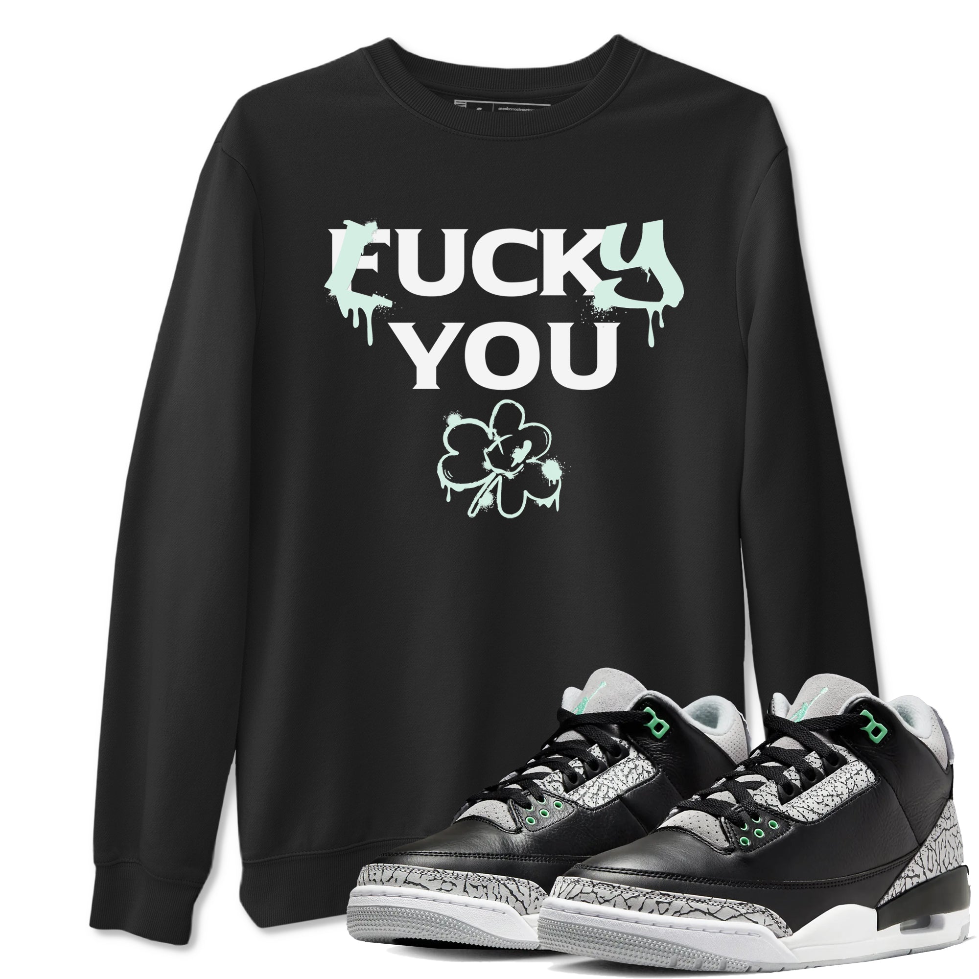 Lucky You snkmatch Tees - Air Jordan 3 Green Glow