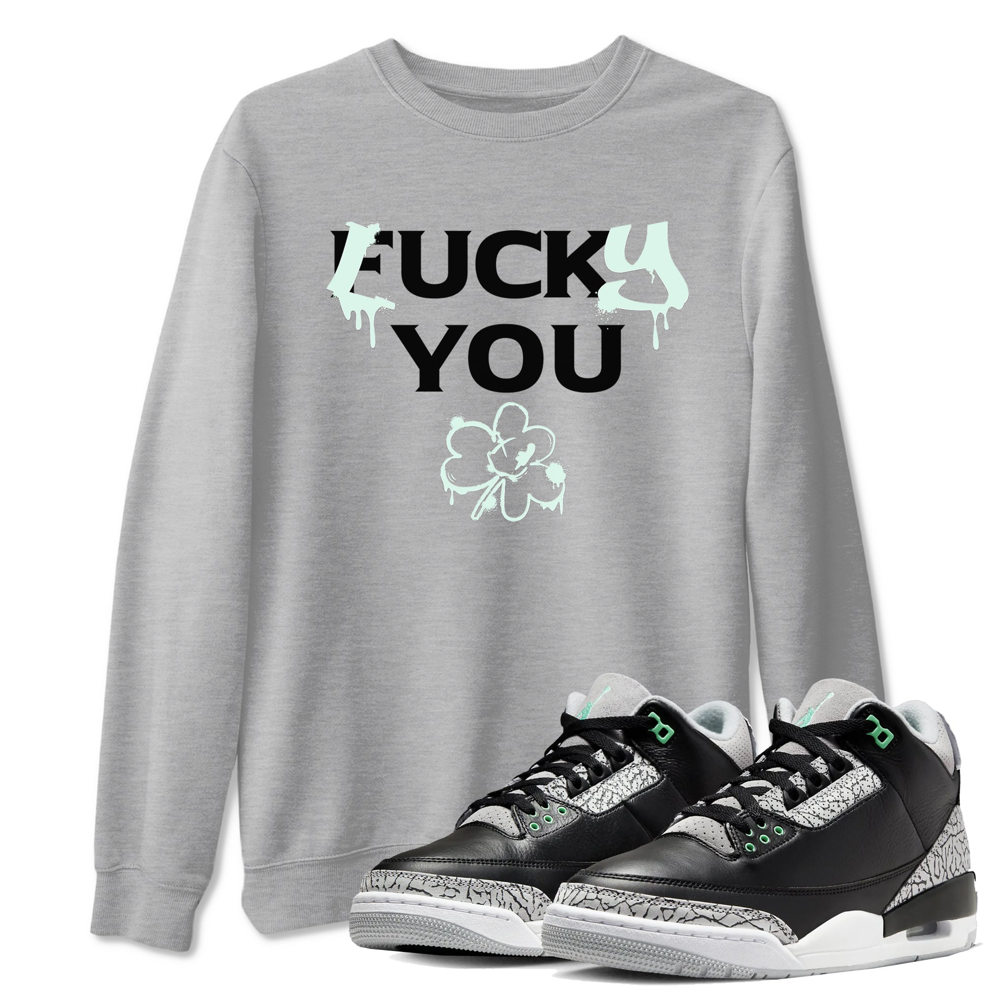 Lucky You snkmatch Tees - Air Jordan 3 Green Glow