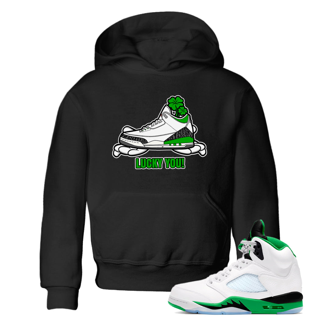 Lucky You snkmatch Tee Kids - Air Jordan 3 Lucky Green