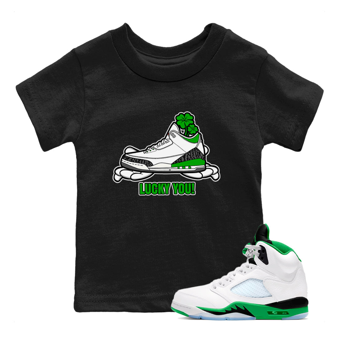 Lucky You snkmatch Tee Kids - Air Jordan 3 Lucky Green