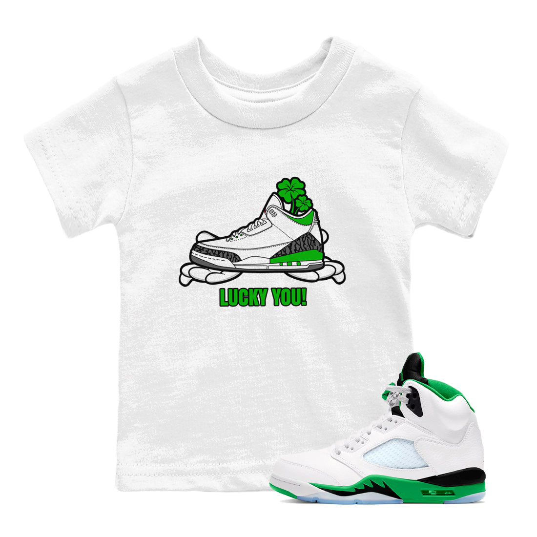 Lucky You snkmatch Tee Kids - Air Jordan 3 Lucky Green