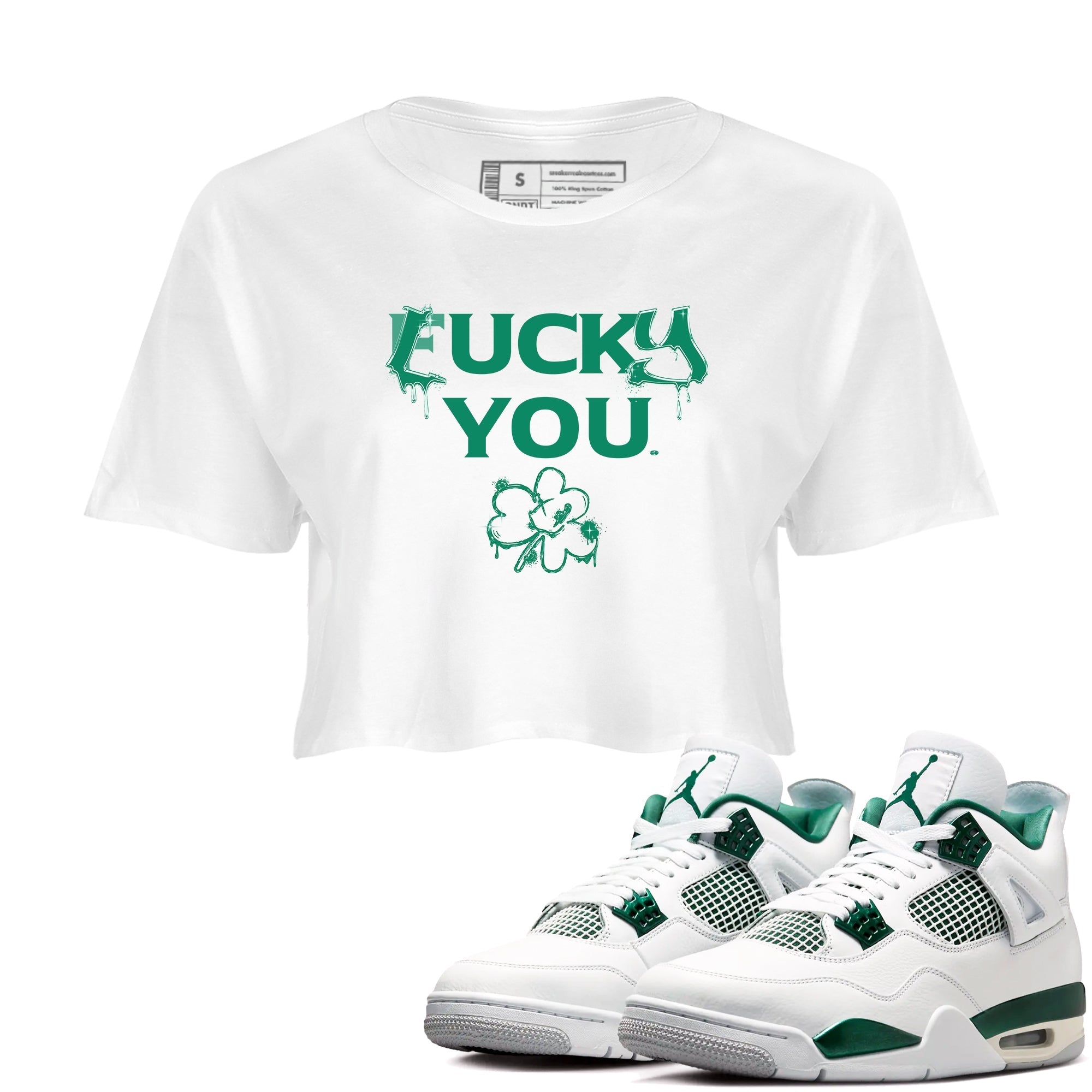 Lucky You snkmatch Women's Top - Air Jordan 4 Oxidized Green