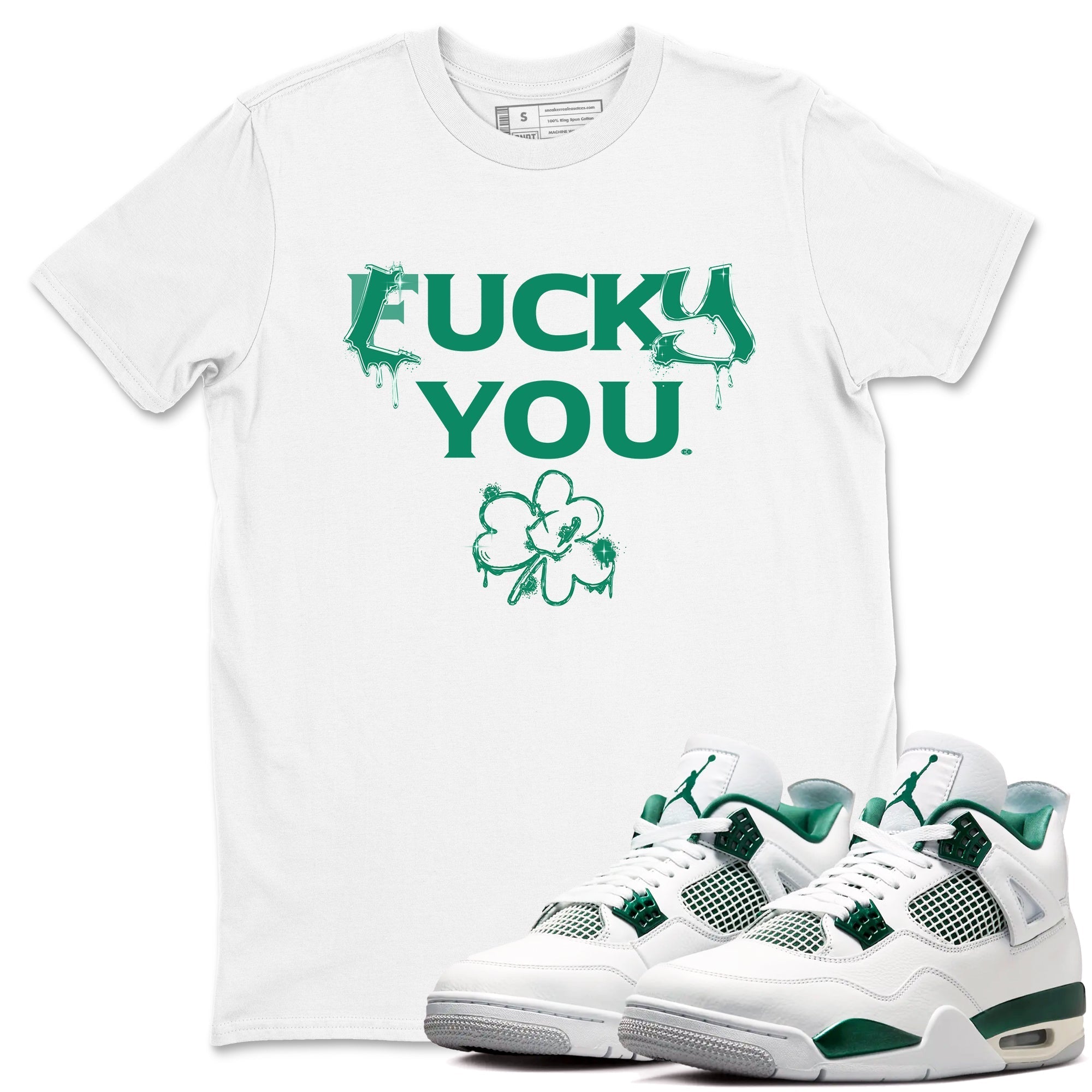 Lucky You snkmatch Tees - Air Jordan 4 Oxidized Green