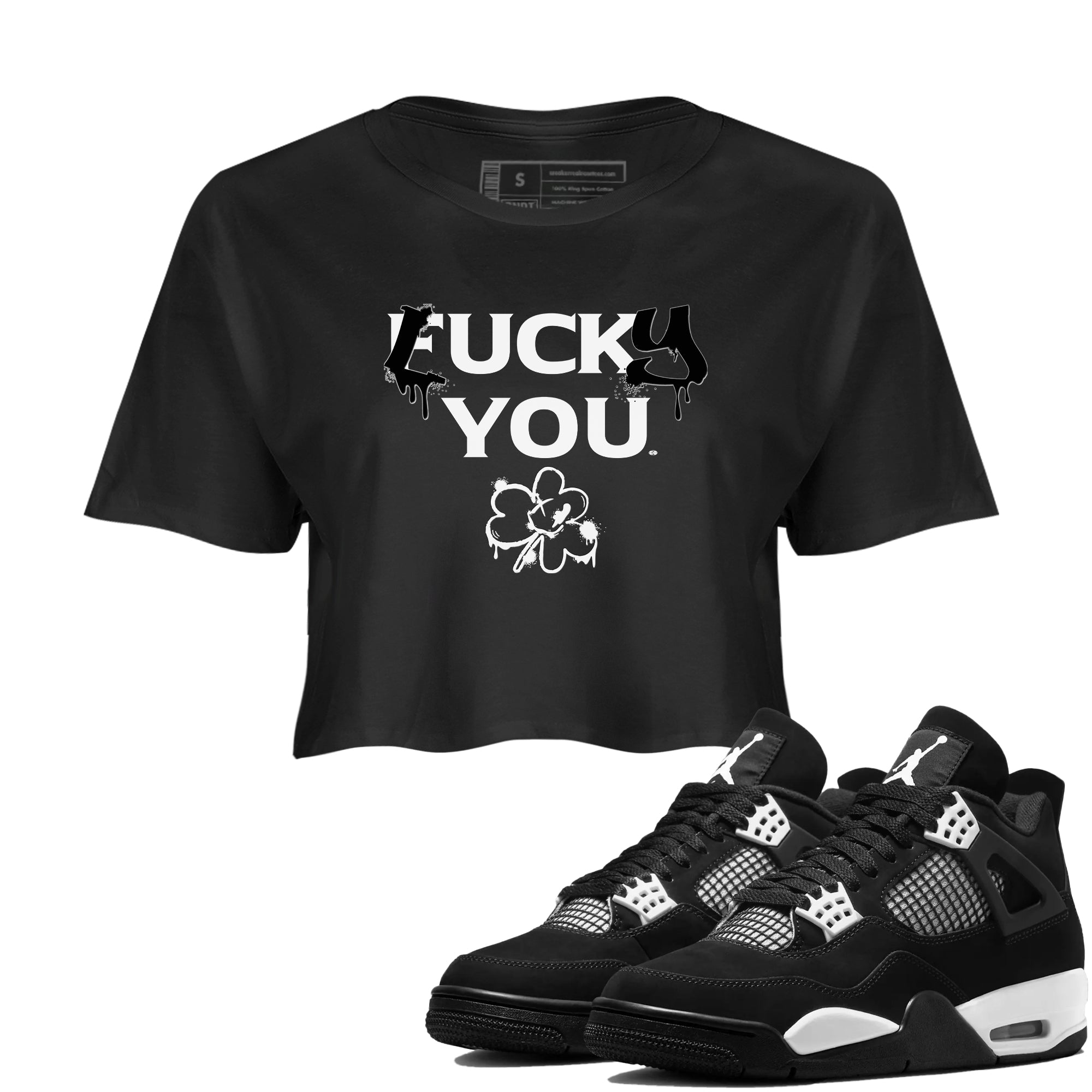 Lucky You snkmatch Women's Top - Air Jordan 4 White Thunder
