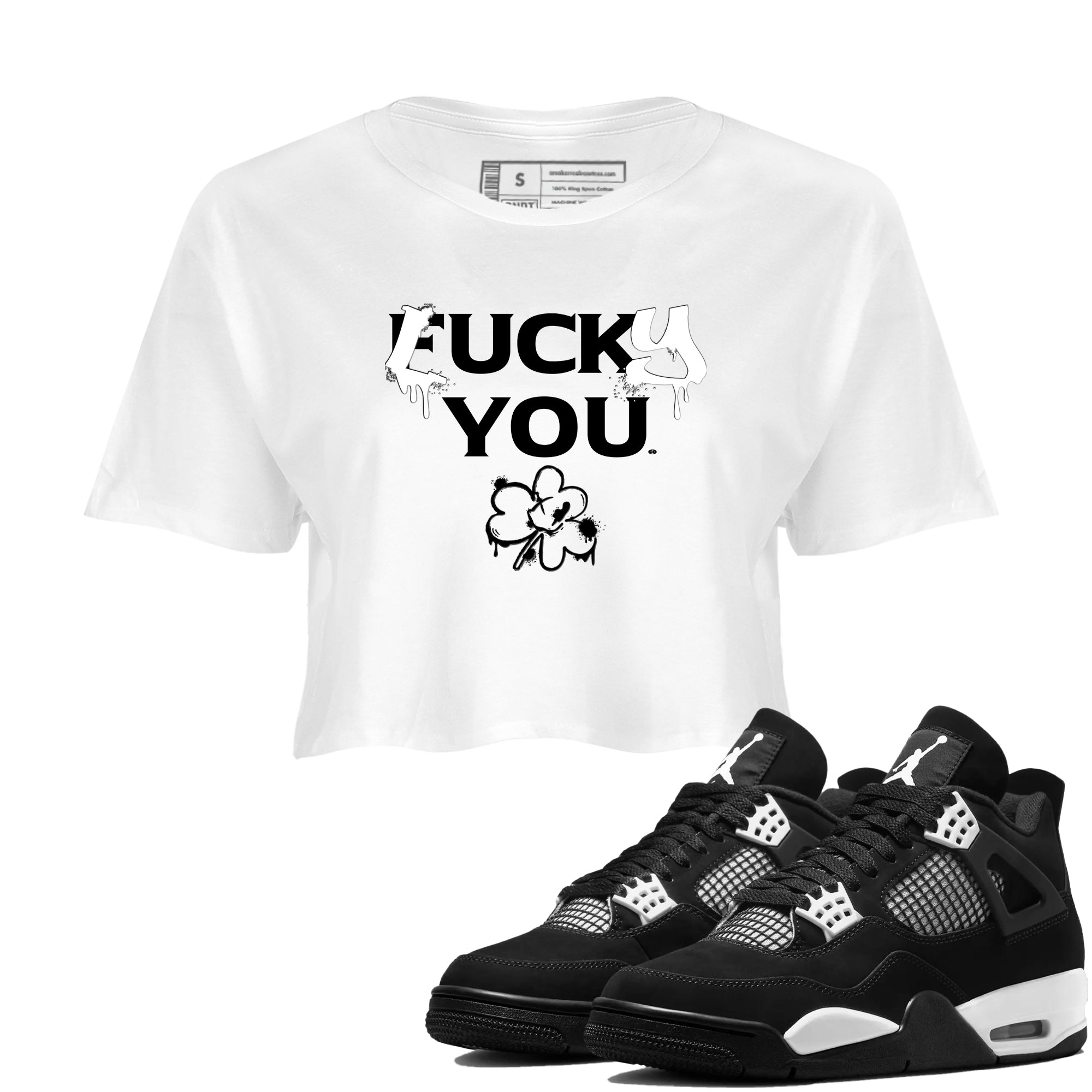 Lucky You snkmatch Women's Top - Air Jordan 4 White Thunder