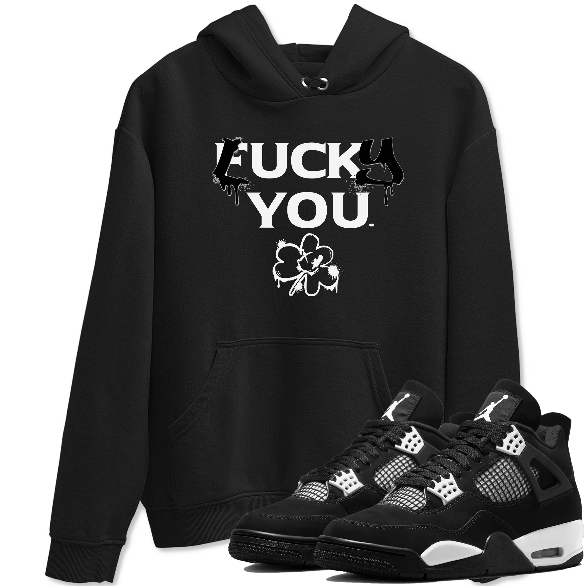 Lucky You snkmatch Tees - Air Jordan 4 White Thunder