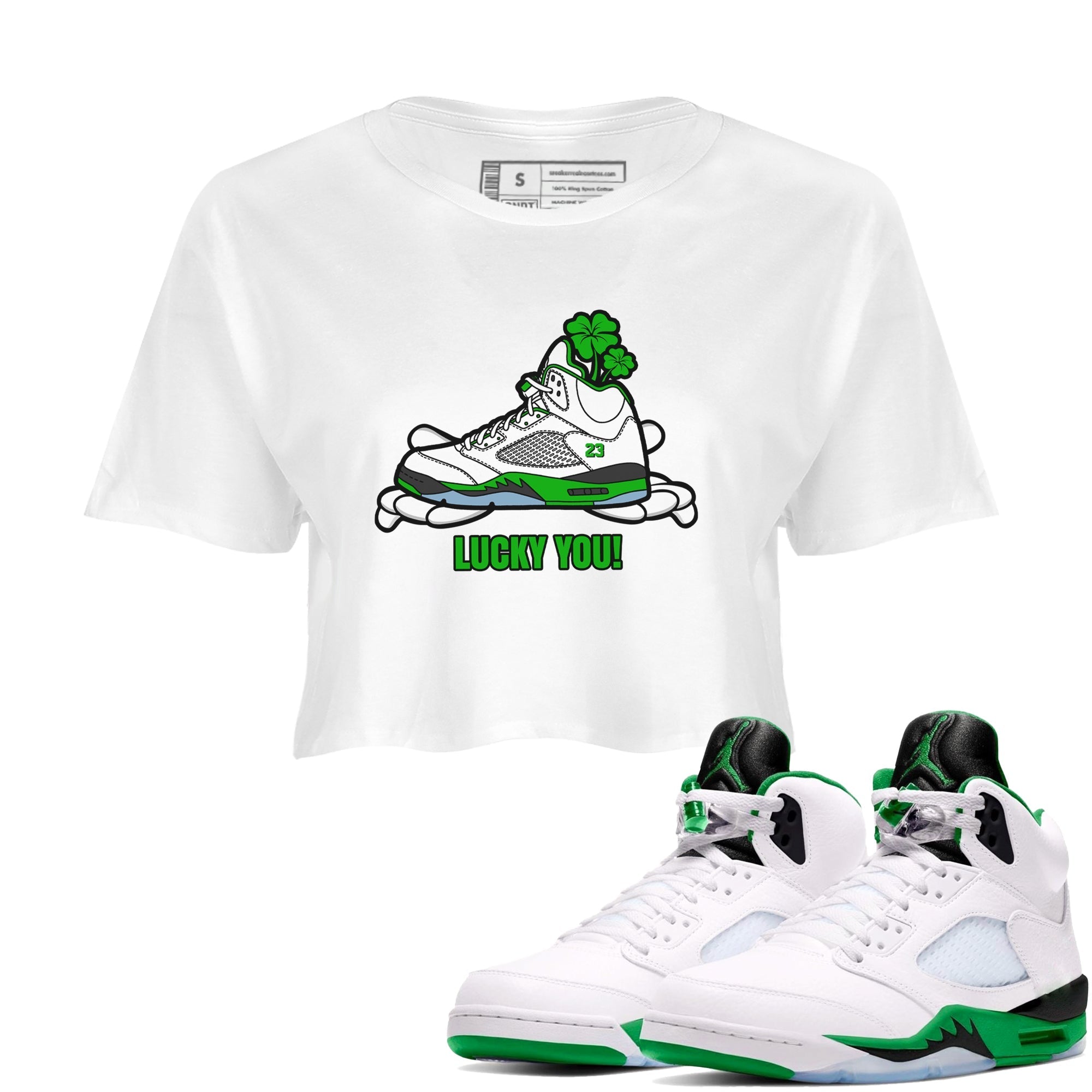 Lucky You snkmatch Women's Top - Air Jordan 5 Lucky Green