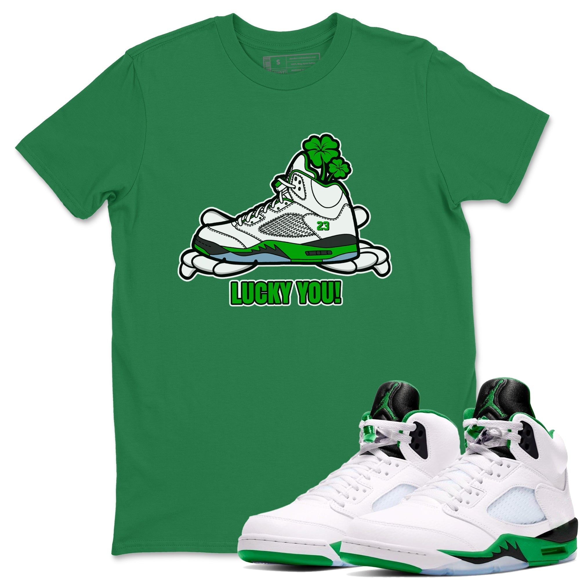 Lucky You snkmatch Tee - Air Jordan 5 Lucky Green