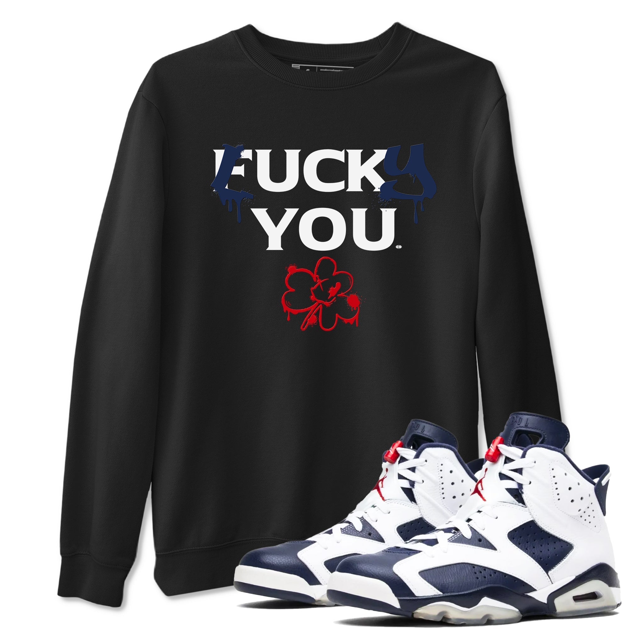 Lucky You snkmatch Tees - Air Jordan 6 White And Midnight Navy
