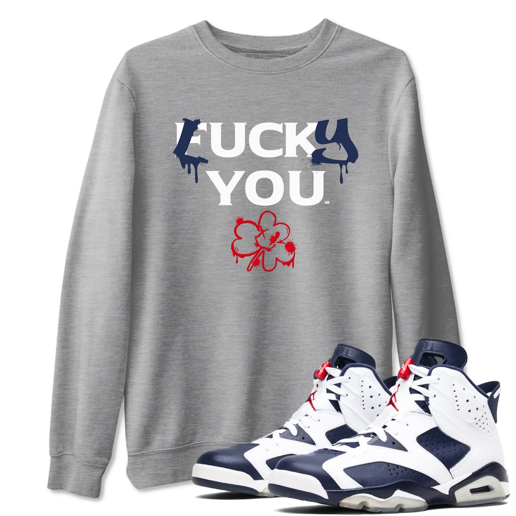 Lucky You snkmatch Tees - Air Jordan 6 White And Midnight Navy