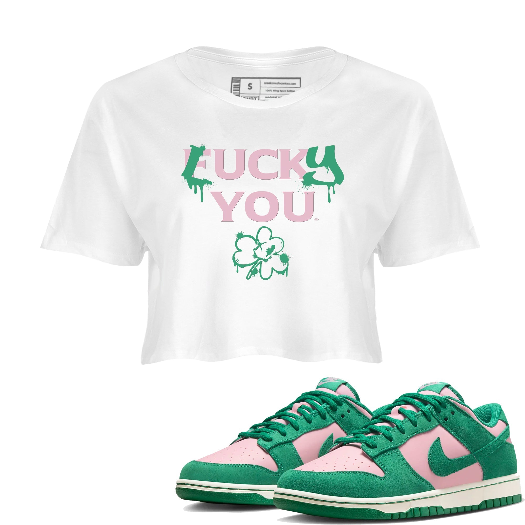 Lucky You snkmatch Women's Top - Dunk Medium Soft Pink Malachite