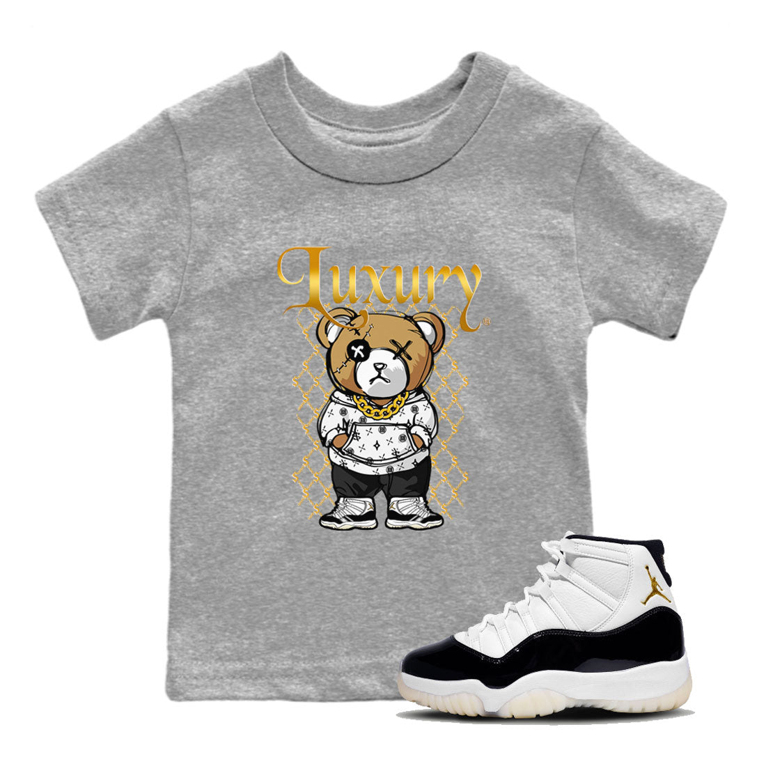 Luxury Bear snkmatch Tees Kids - Air Jordan 11 Gratitude
