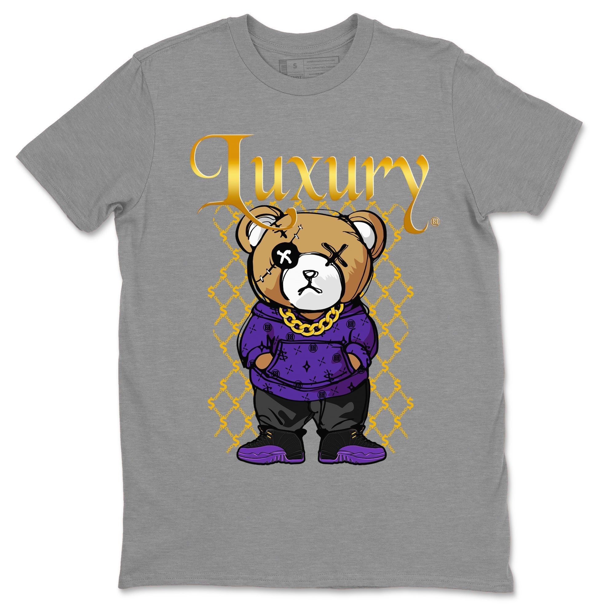 Luxury Bear snkmatch Tee - Air Jordan 12 Field Purple
