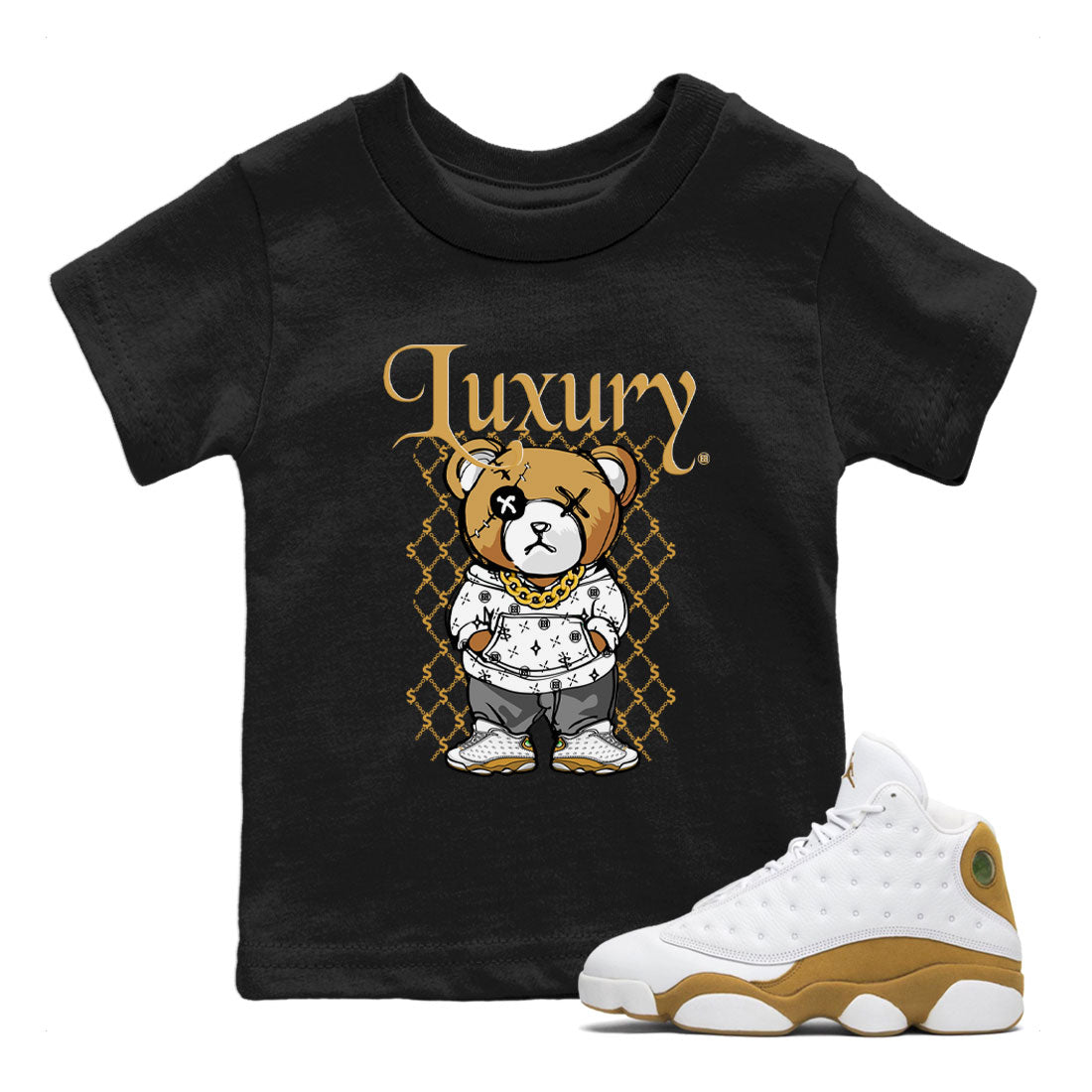Luxury Bear snkmatch Tee Kids - Air Jordan 13 Wheat