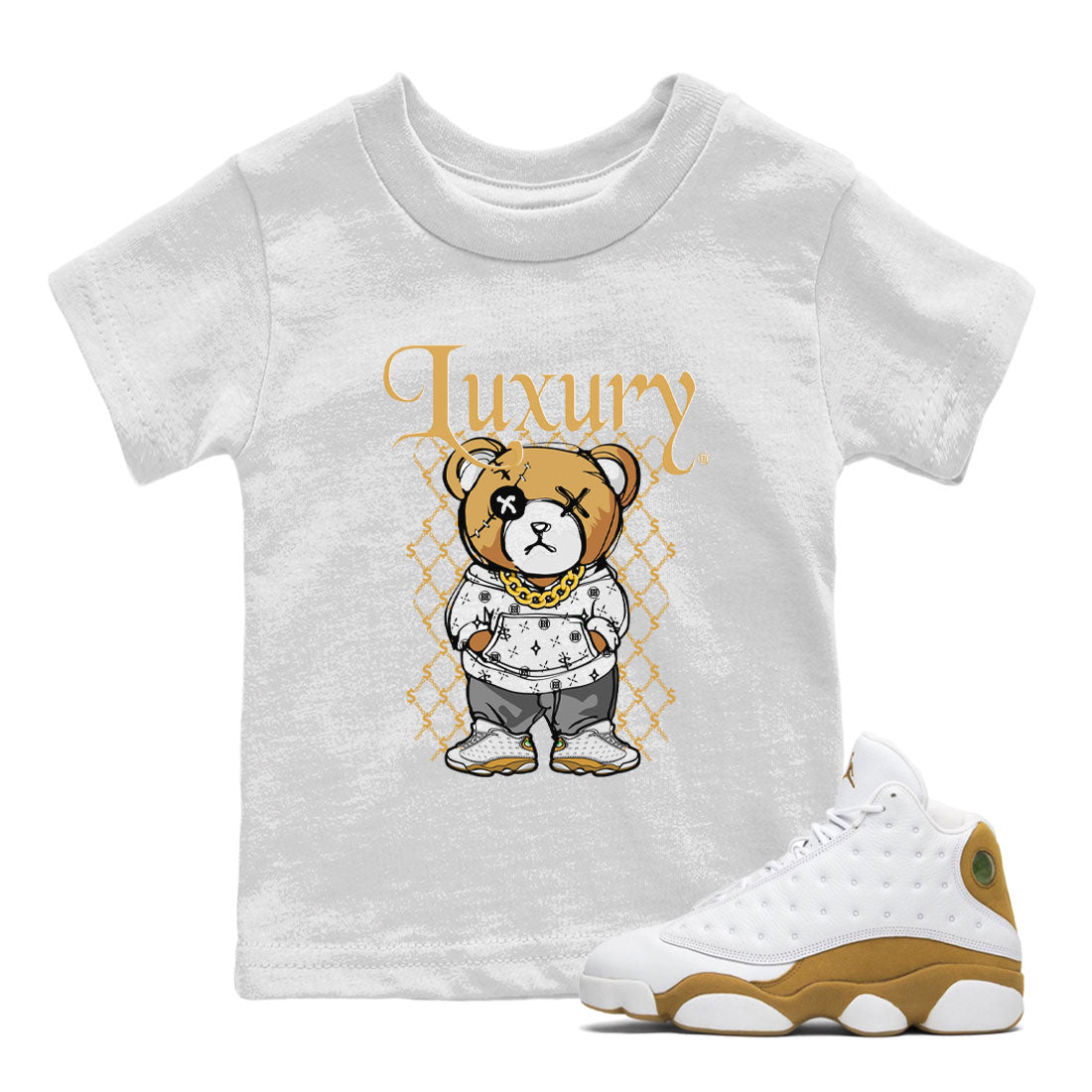 Luxury Bear snkmatch Tee Kids - Air Jordan 13 Wheat