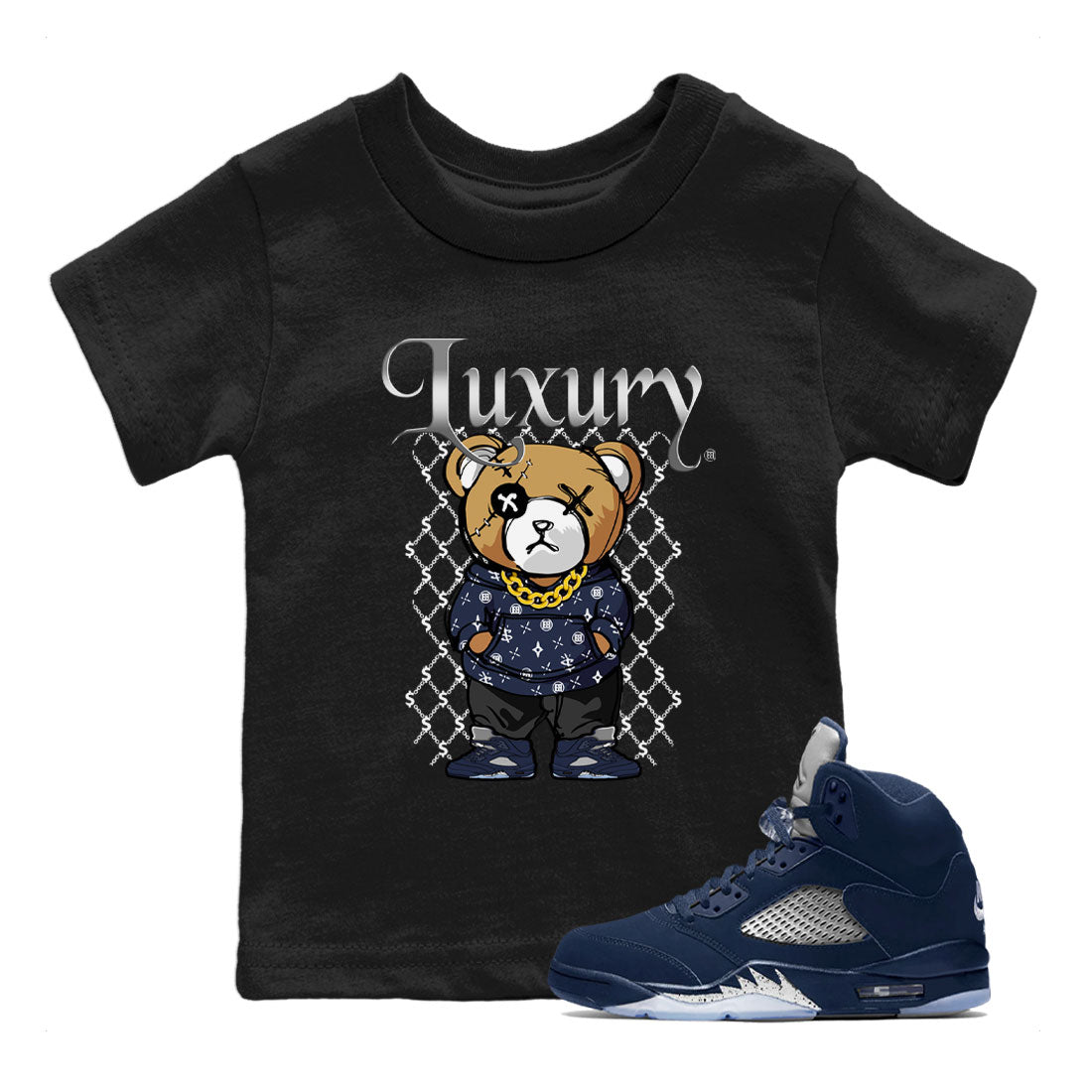 Luxury Bear snkmatch Tee Kids - Air Jordan 5 Georgetown
