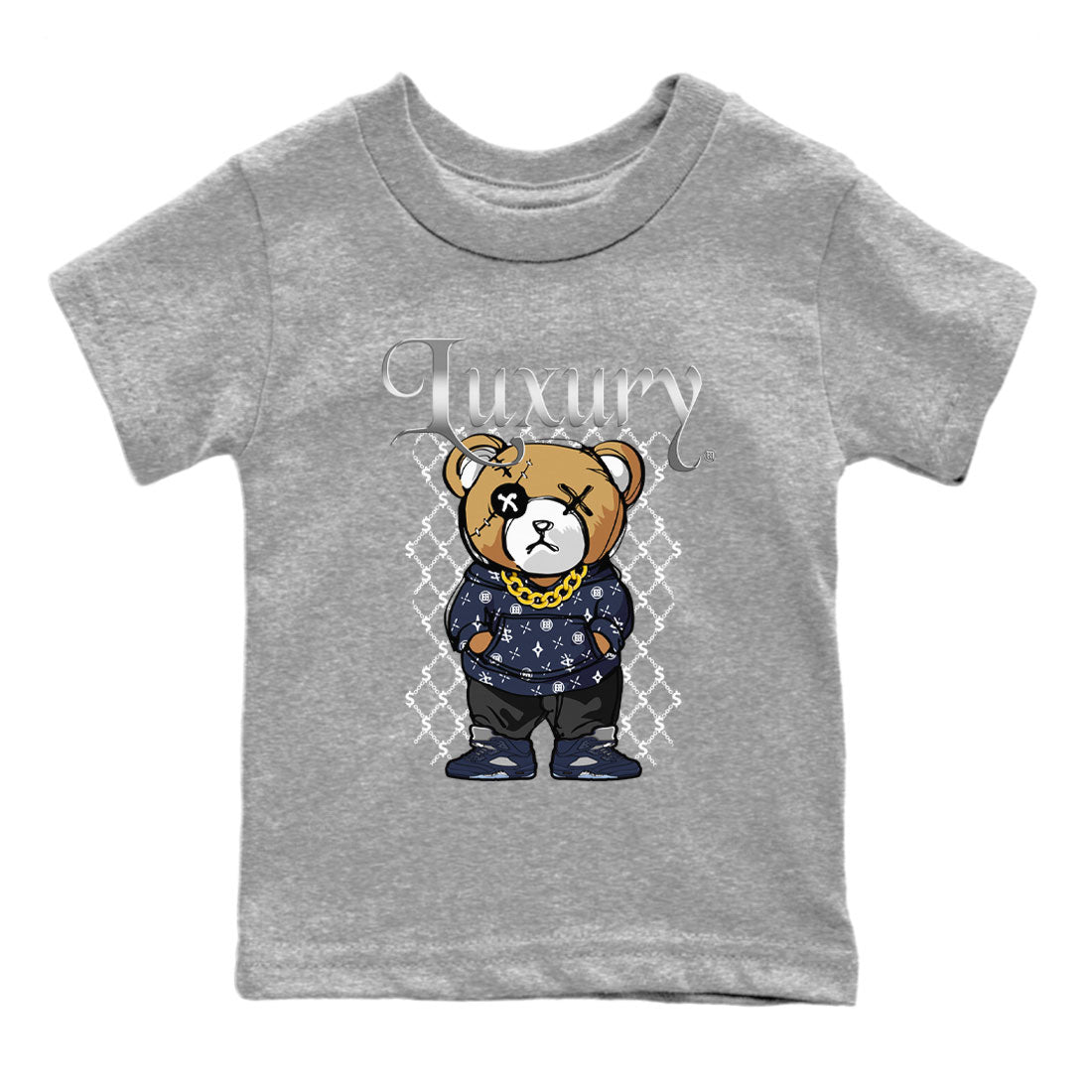 Luxury Bear snkmatch Tee Kids - Air Jordan 5 Georgetown