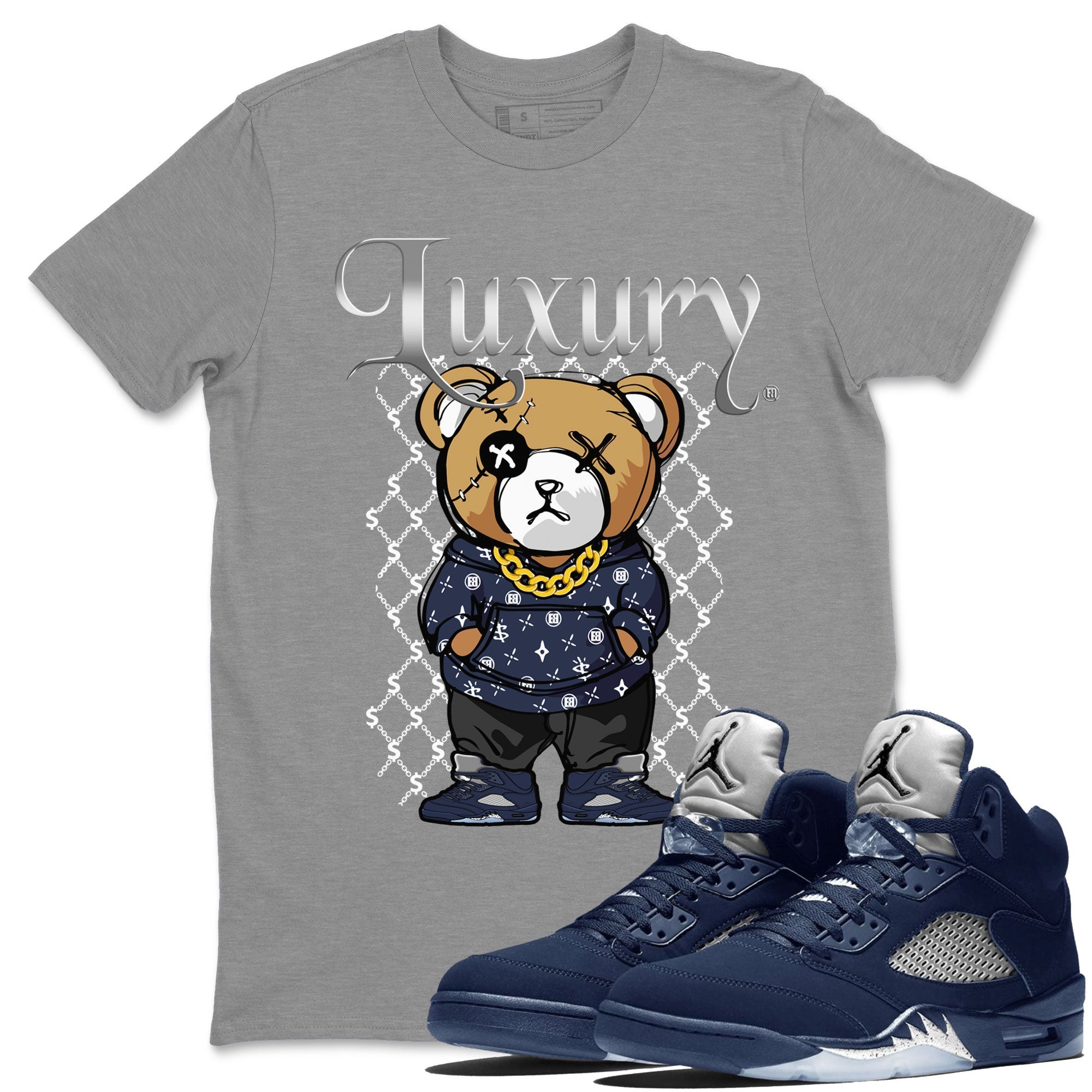Luxury Bear snkmatch Tee - Air Jordan 5 Georgetown