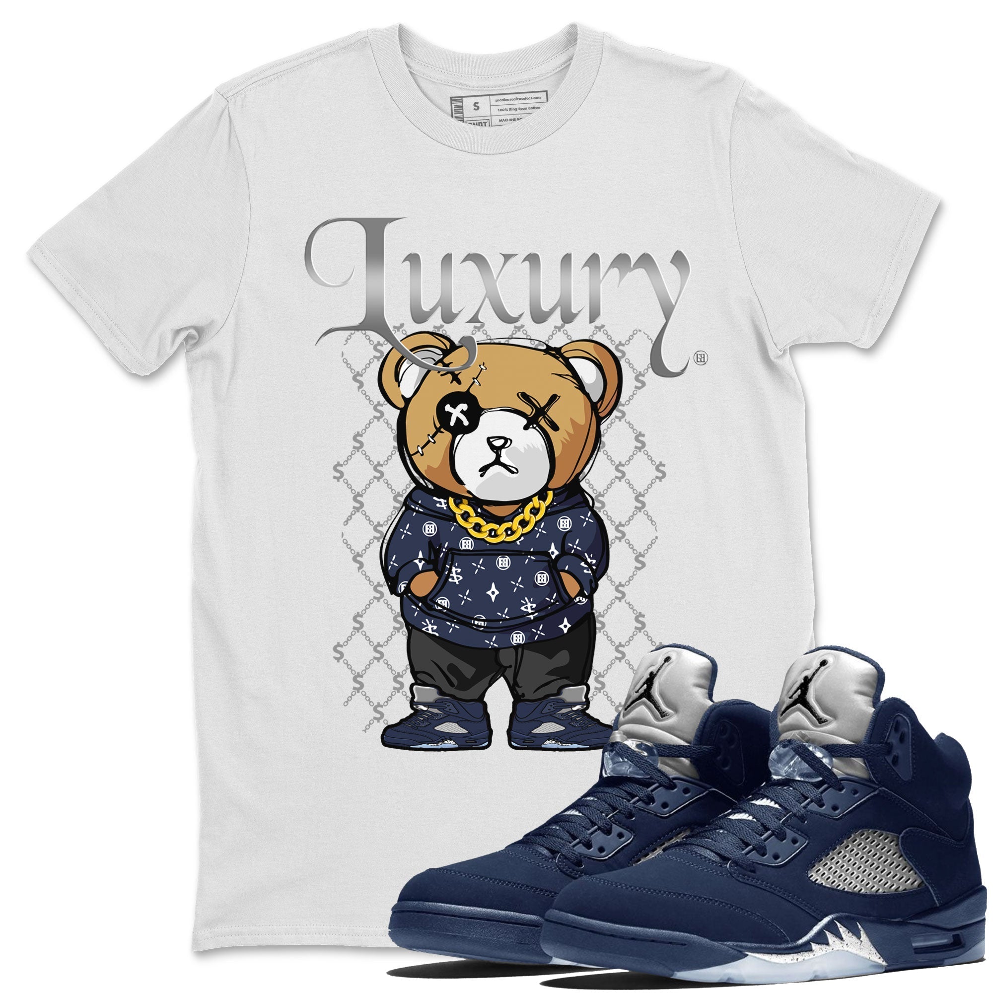Luxury Bear snkmatch Tee - Air Jordan 5 Georgetown