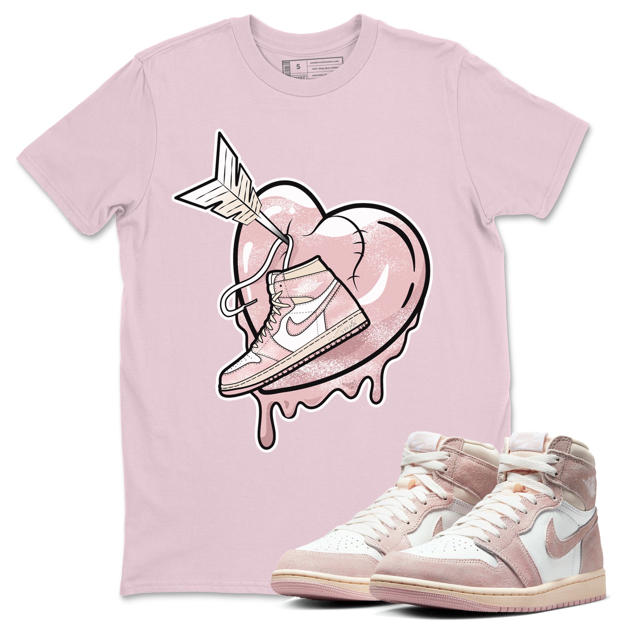 Mad In Love Unisex Tops - Air Jordan 1 Washed Pink