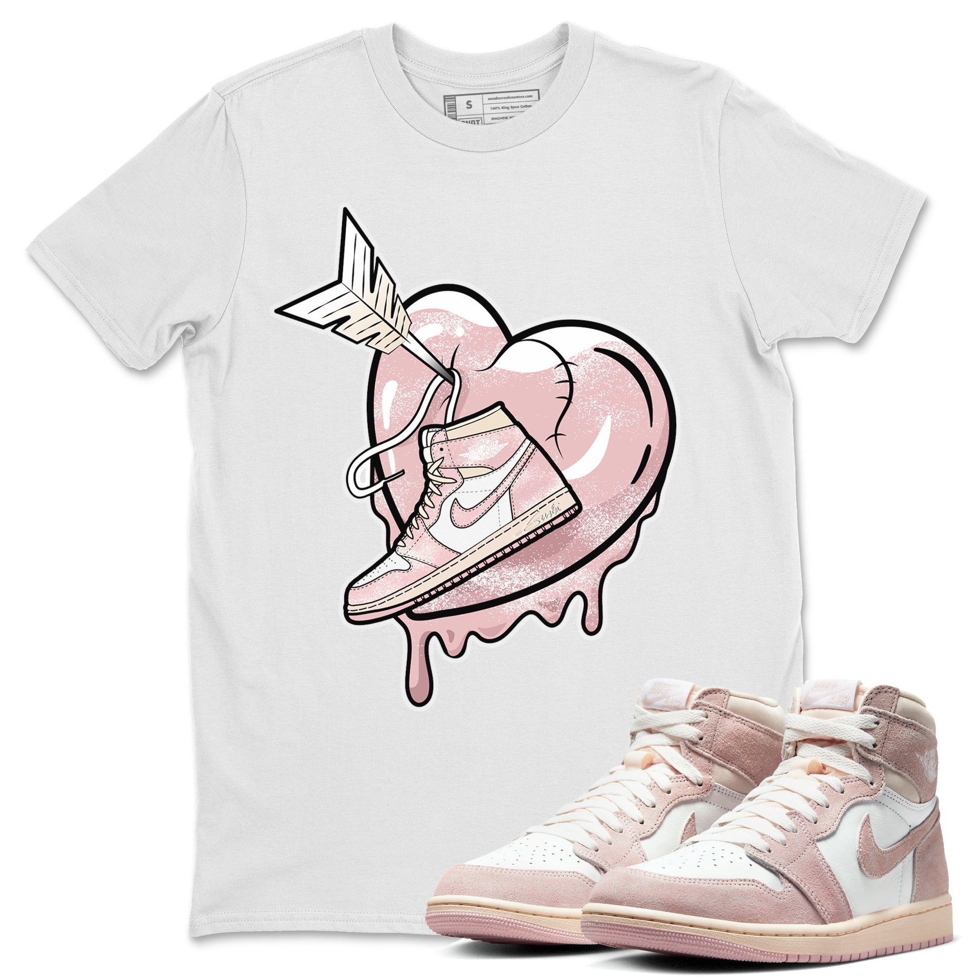 Mad In Love Unisex Tops - Air Jordan 1 Washed Pink