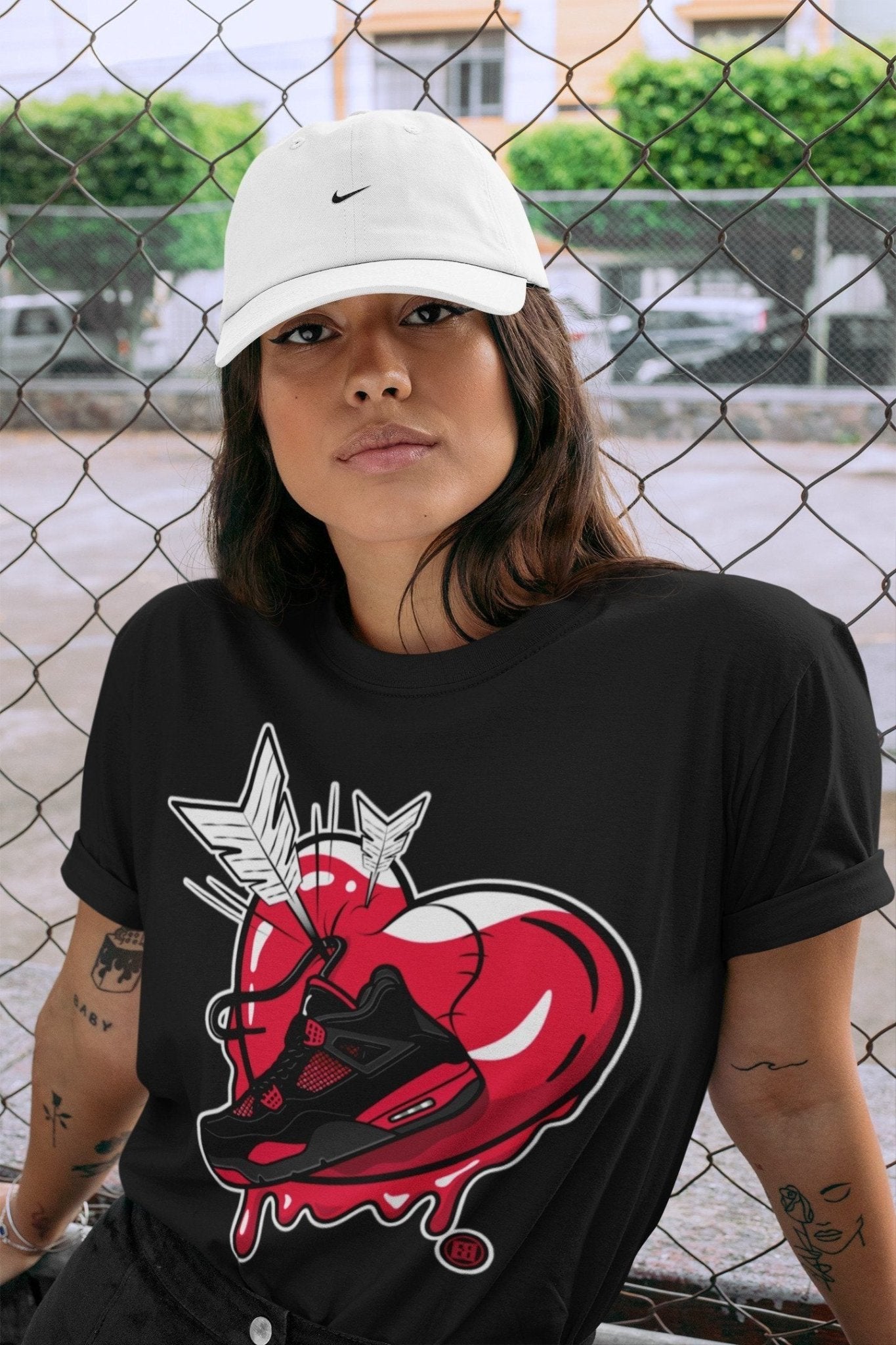 Mad In Love Unisex Tops - Air Jordan 4 Red Thunder