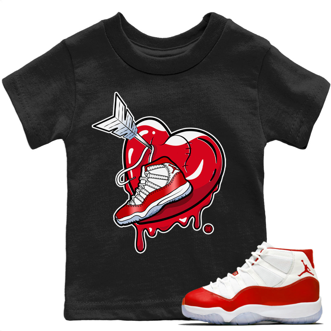 Mad In Love Kids Tops - Air Jordan 11 Cherry