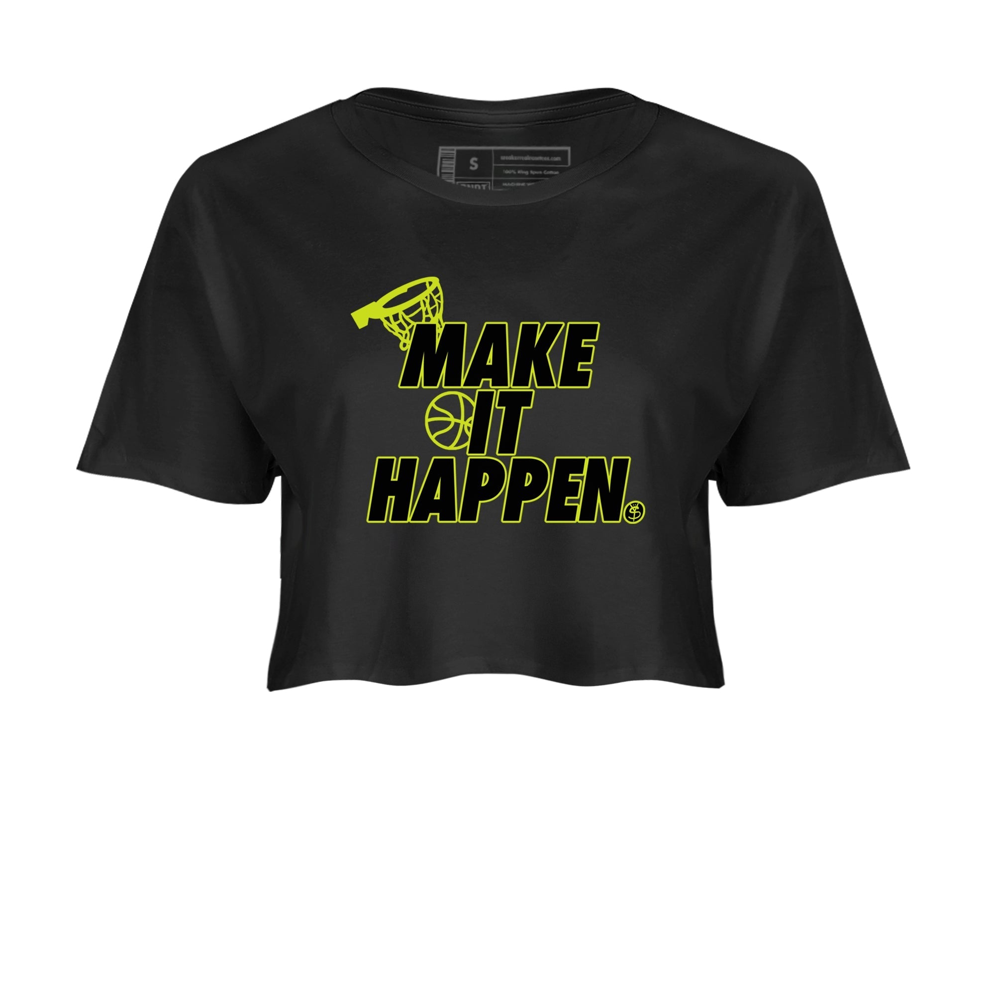 Make It Happen snkmatch Women's Top - Air Foamposite One Black Volt