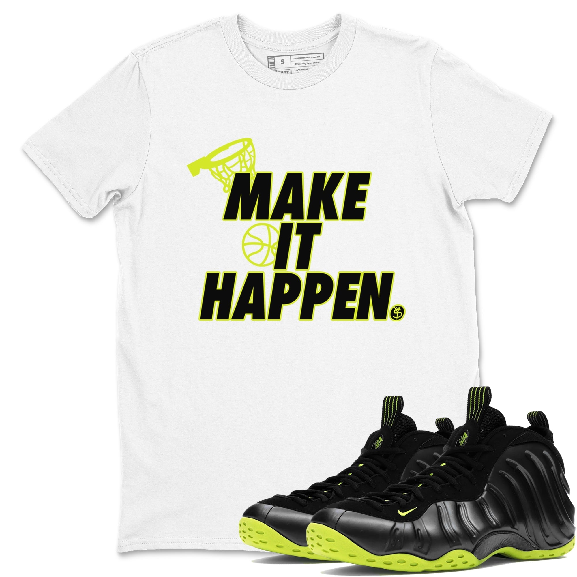 Make It Happen snkmatch Tees - Air Foamposite One Black Volt