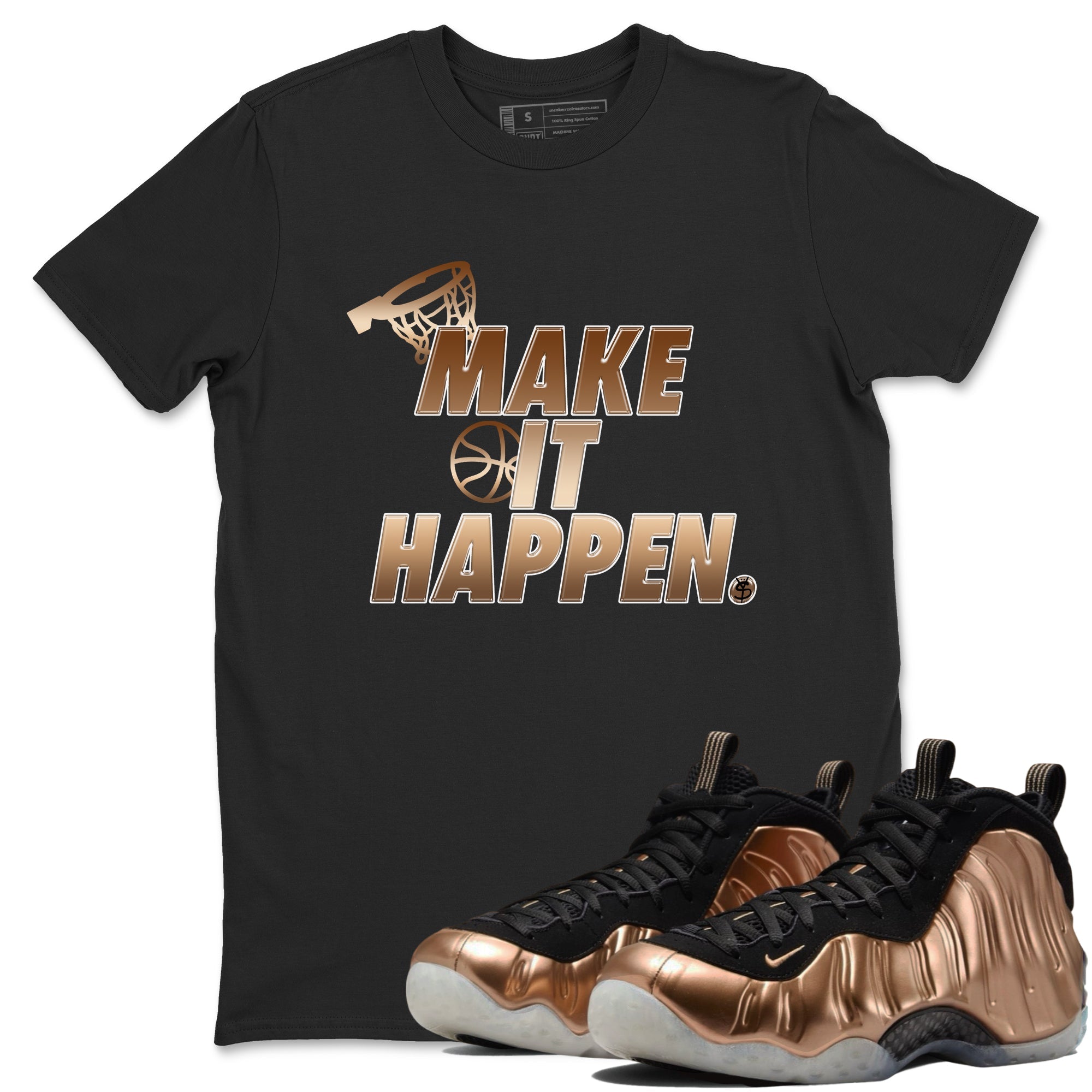 Make It Happen snkmatch Tees - Air Foamposite One Metallic Copper