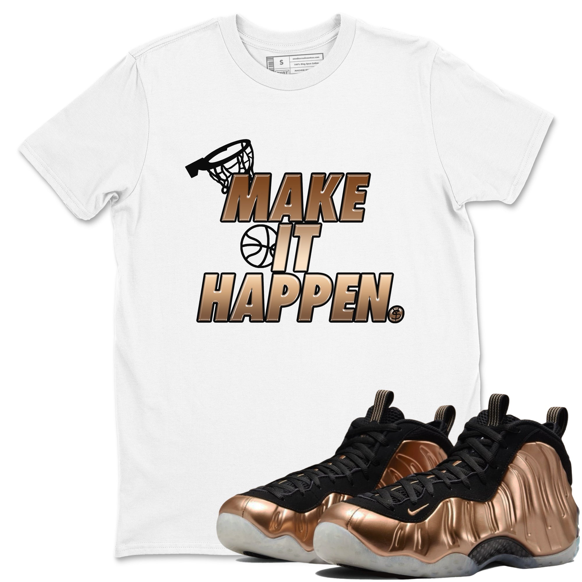 Make It Happen snkmatch Tees - Air Foamposite One Metallic Copper