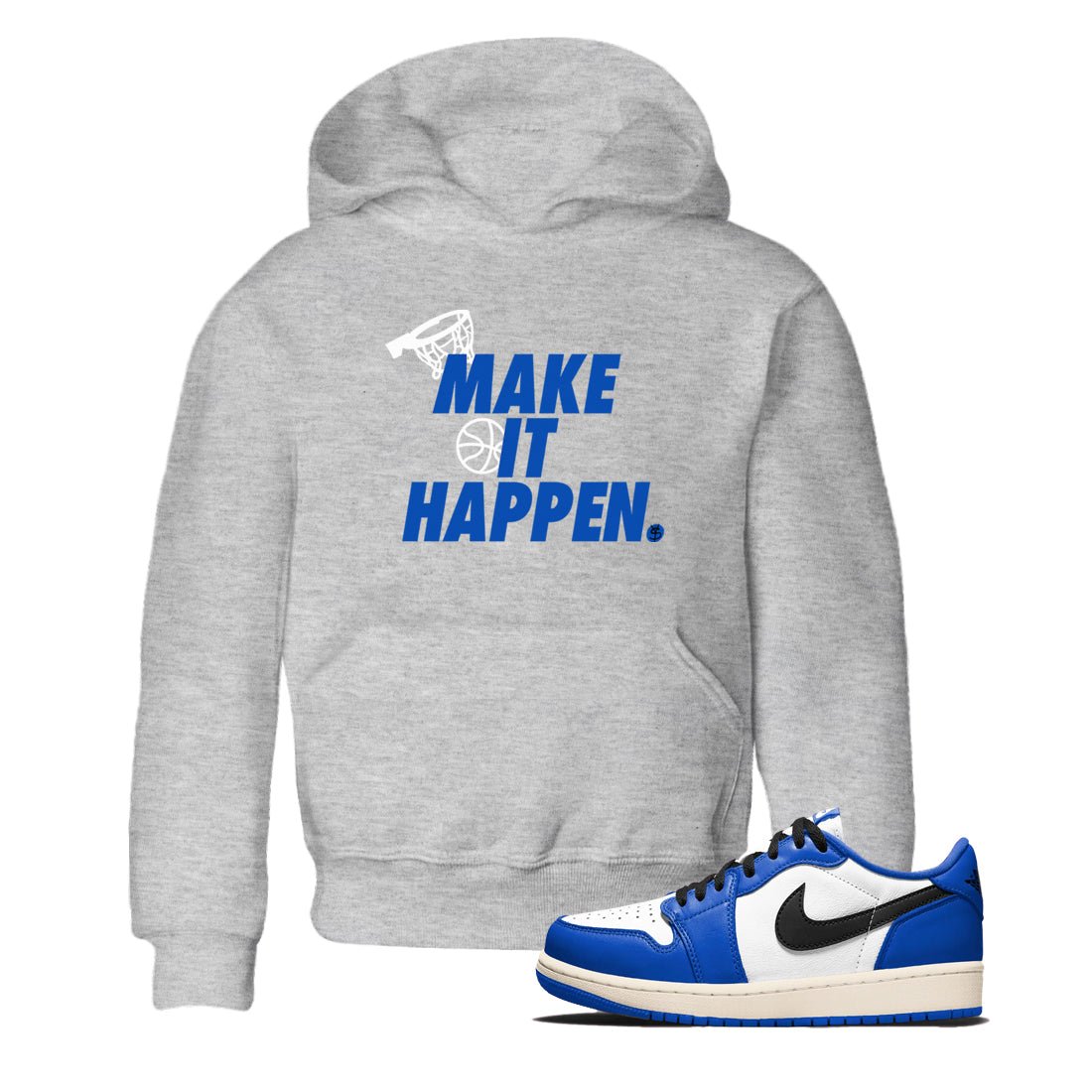 Make It Happen snkmatch Tees Kids - Air Jordan 1 Game Royal
