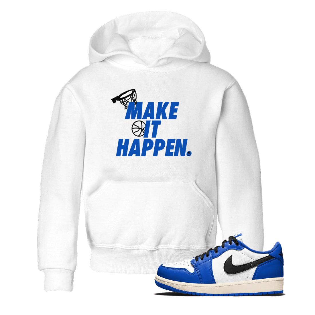 Make It Happen snkmatch Tees Kids - Air Jordan 1 Game Royal