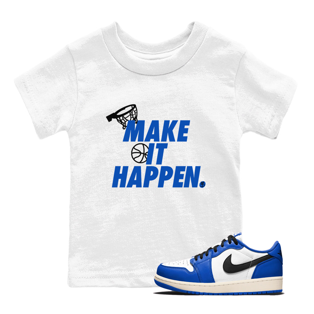Make It Happen snkmatch Tees Kids - Air Jordan 1 Game Royal